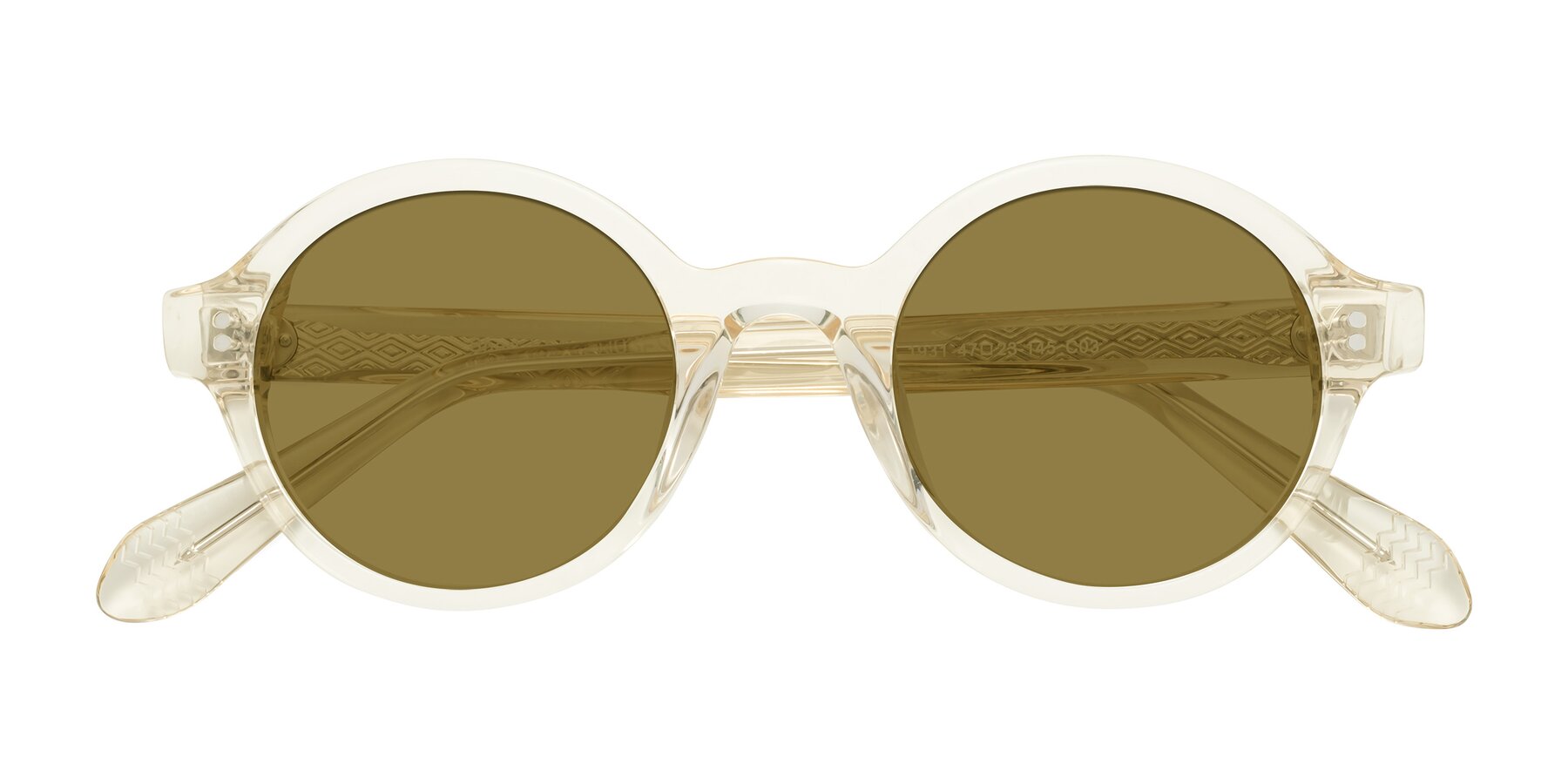 Folded Front of Shari in Champagne with Brown Polarized Lenses