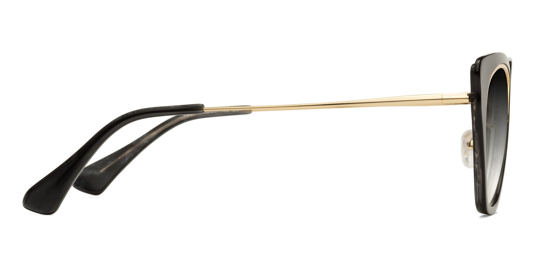 Side of Spire in Black-Gold with Gray Gradient Lenses