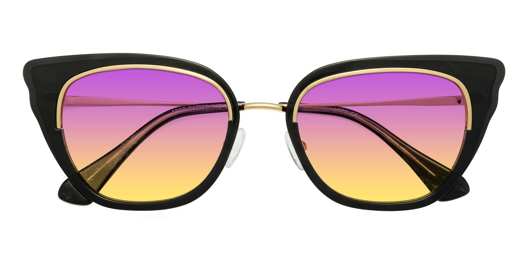 Folded Front of Spire in Black-Gold with Purple / Yellow Gradient Lenses