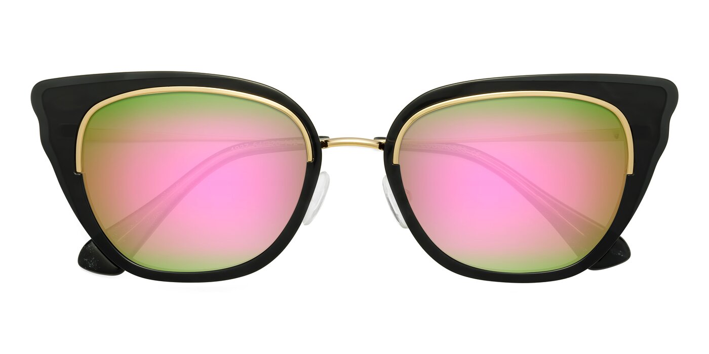 Spire - Black / Gold Flash Mirrored Sunglasses