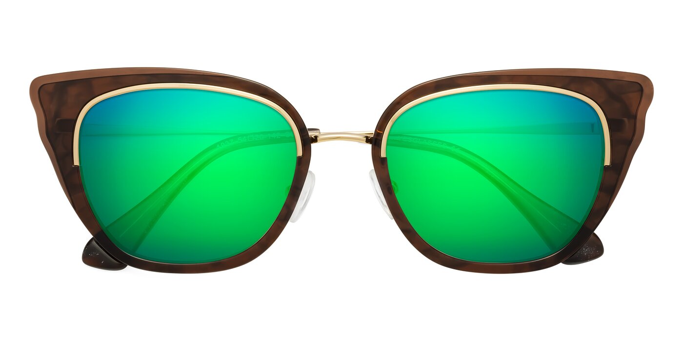 Spire - Coffee/Gold Flash Mirrored Sunglasses