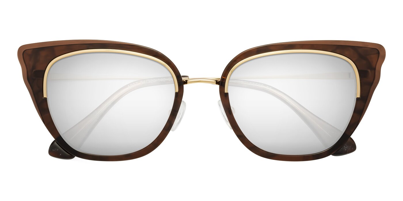 Spire - Coffee/Gold Flash Mirrored Sunglasses