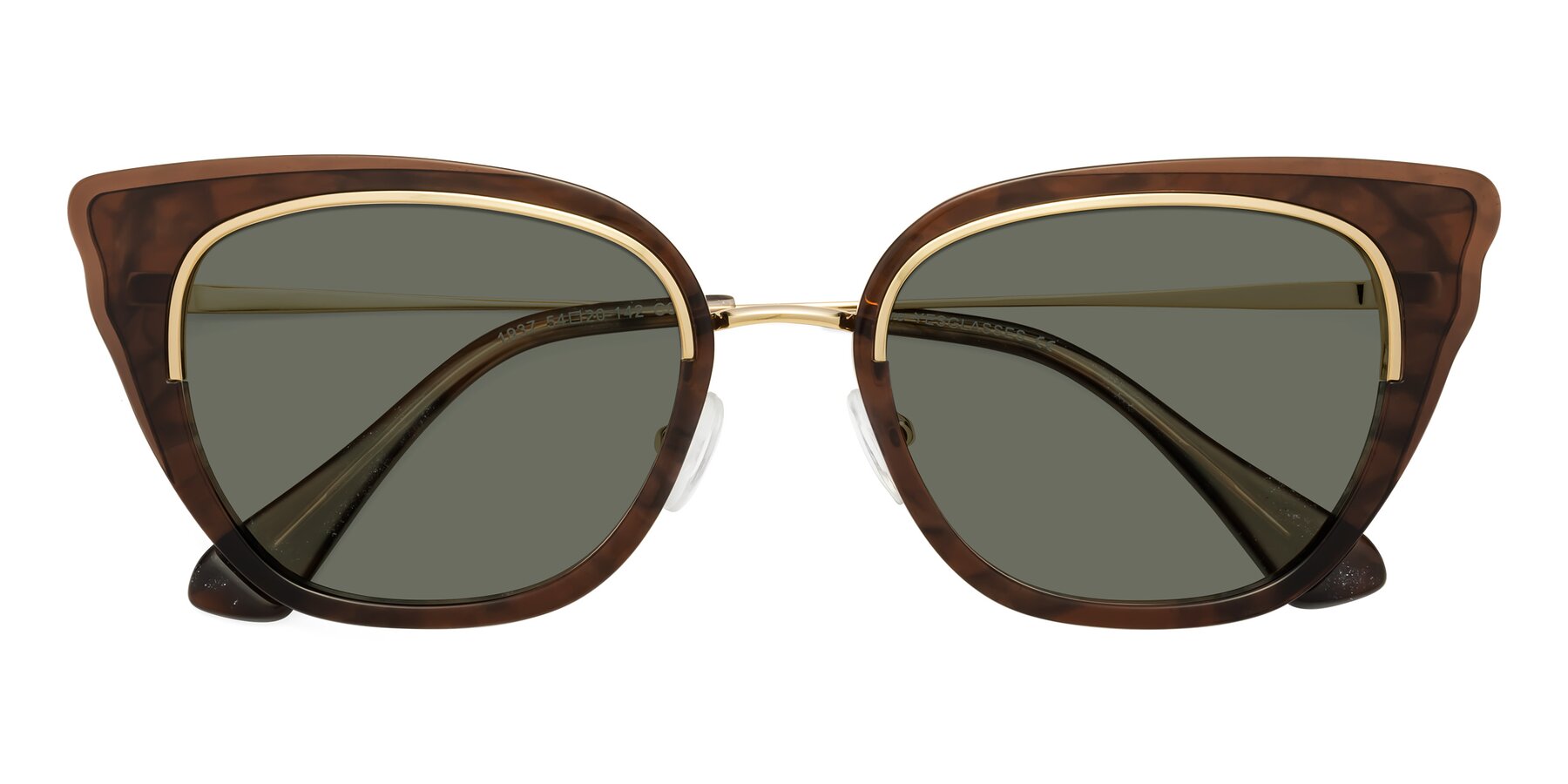 Folded Front of Spire in Coffee-Gold with Gray Polarized Lenses