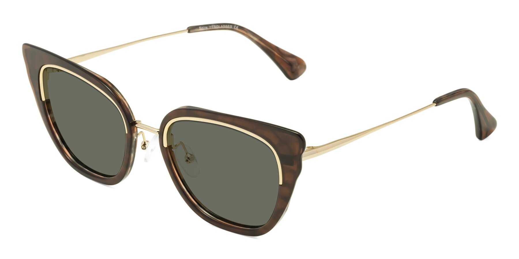 Angle of Spire in Coffee-Gold with Gray Polarized Lenses