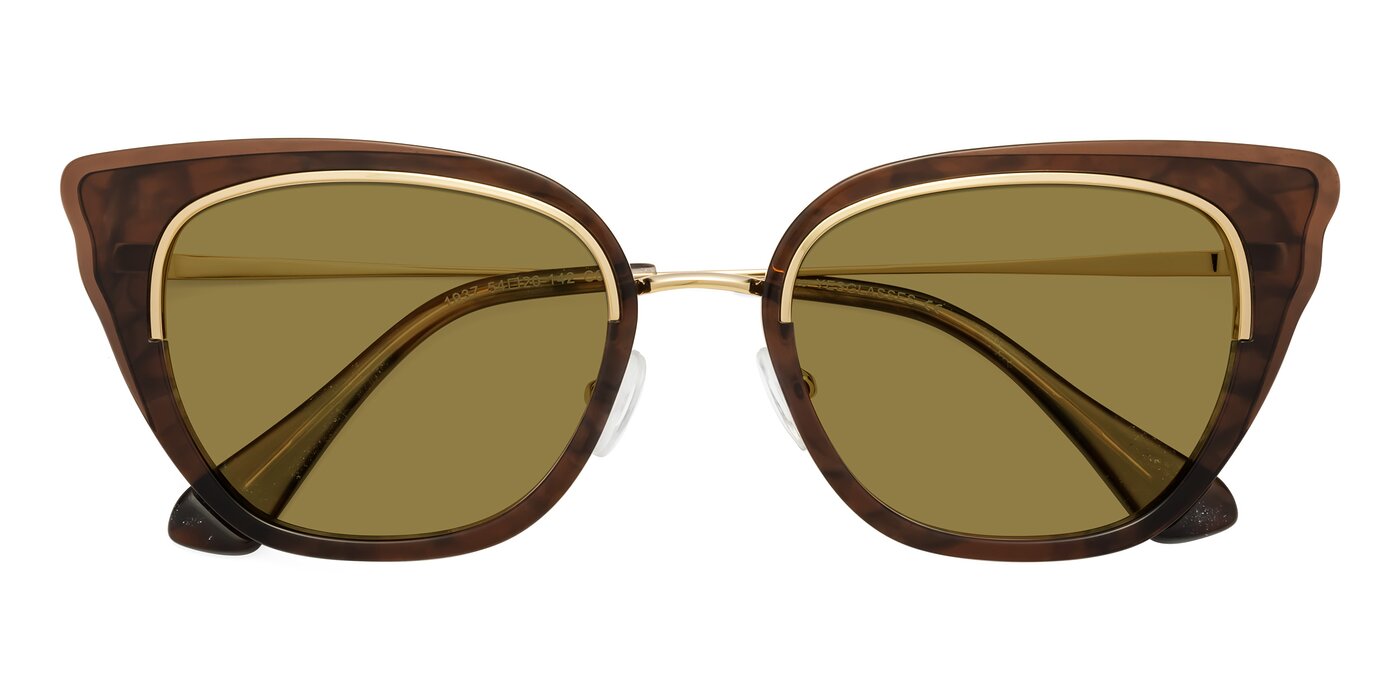 Spire - Coffee / Gold Polarized Sunglasses
