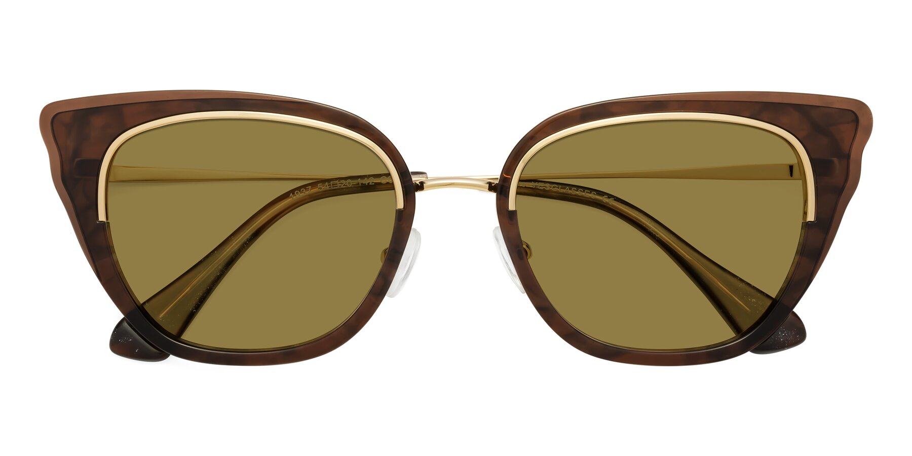 Folded Front of Spire in Coffee-Gold with Brown Polarized Lenses