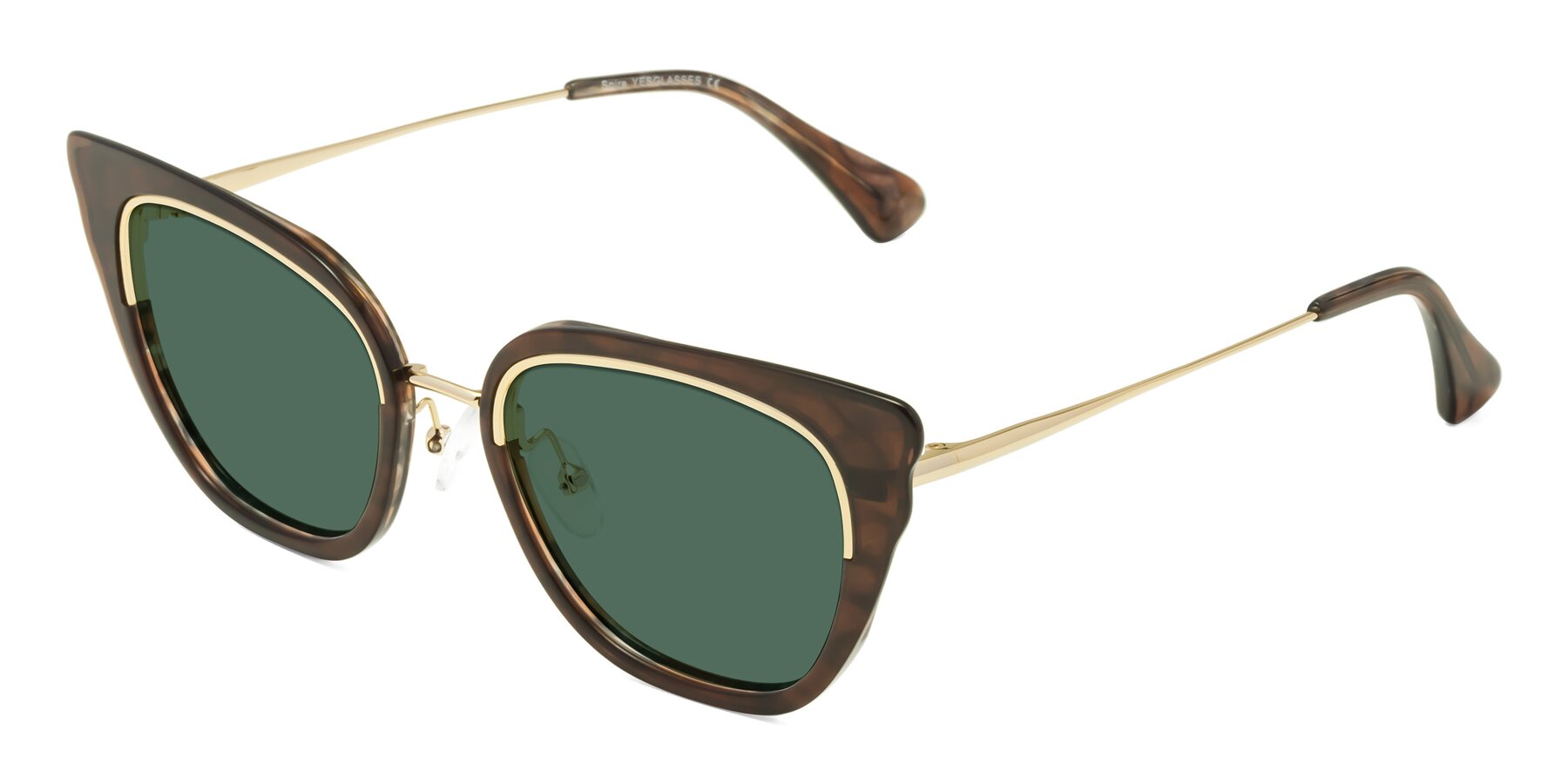 Angle of Spire in Coffee-Gold with Green Polarized Lenses