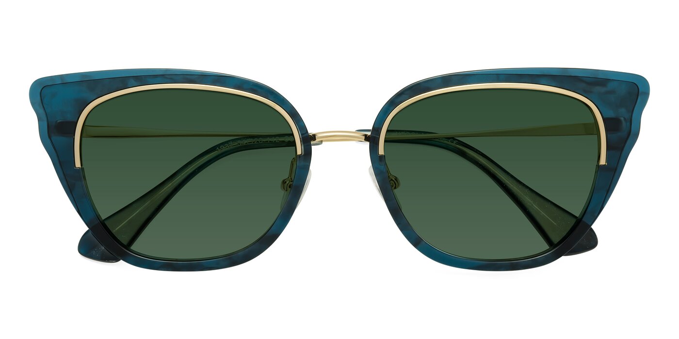 Spire - Teal / Gold Tinted Sunglasses