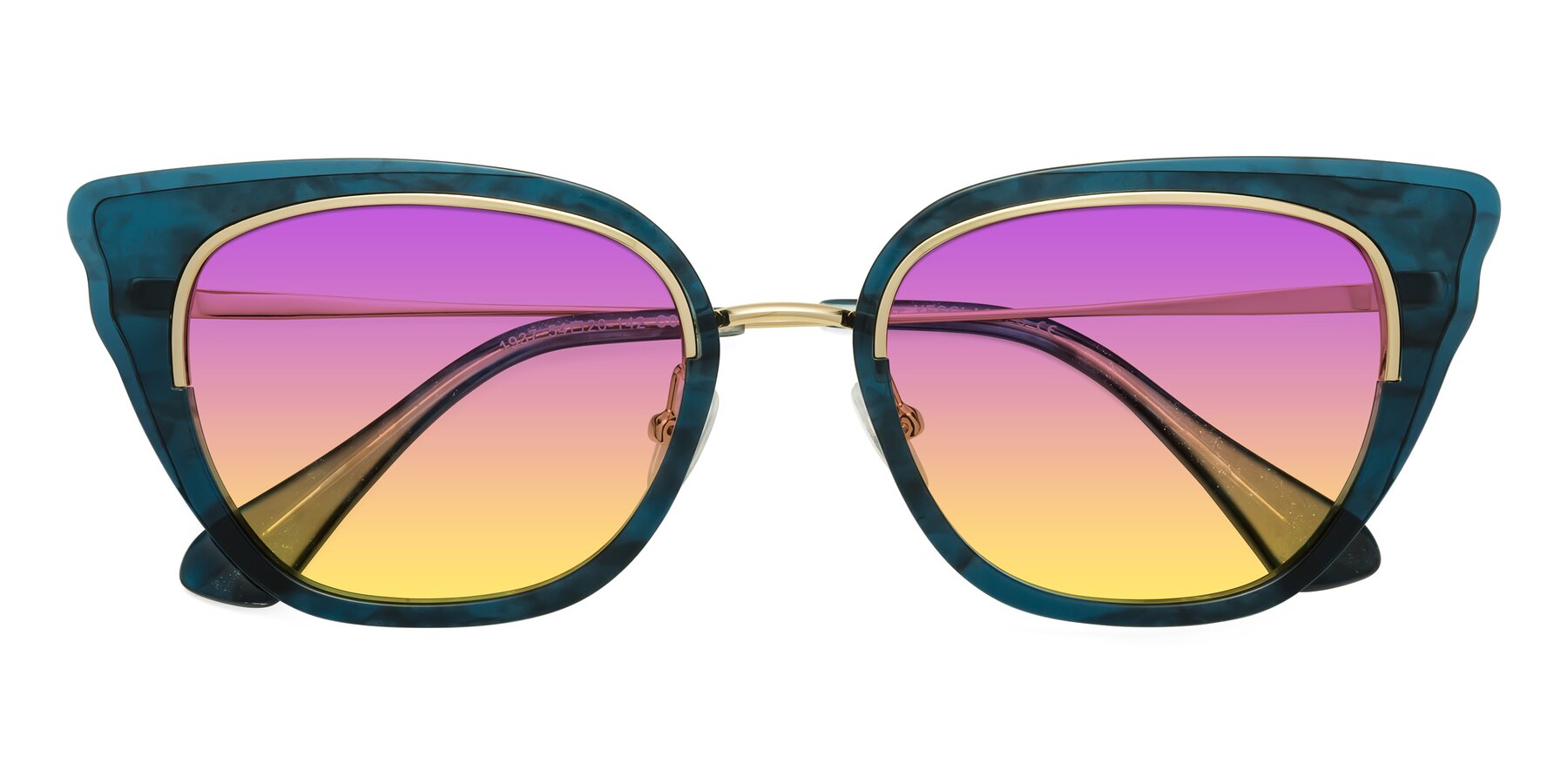 Folded Front of Spire in Teal-Gold with Purple / Yellow Gradient Lenses