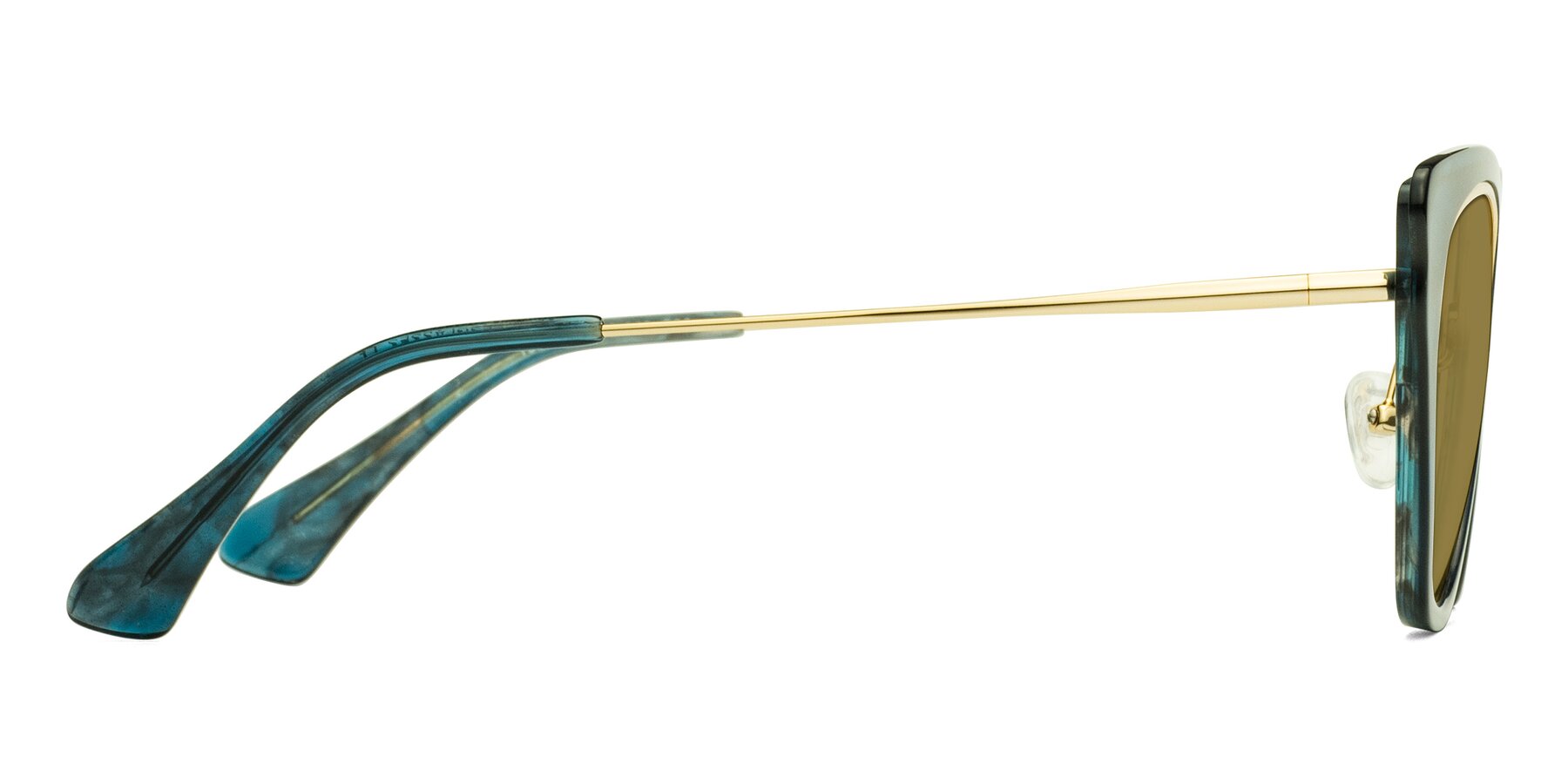 Side of Spire in Teal-Gold with Brown Polarized Lenses