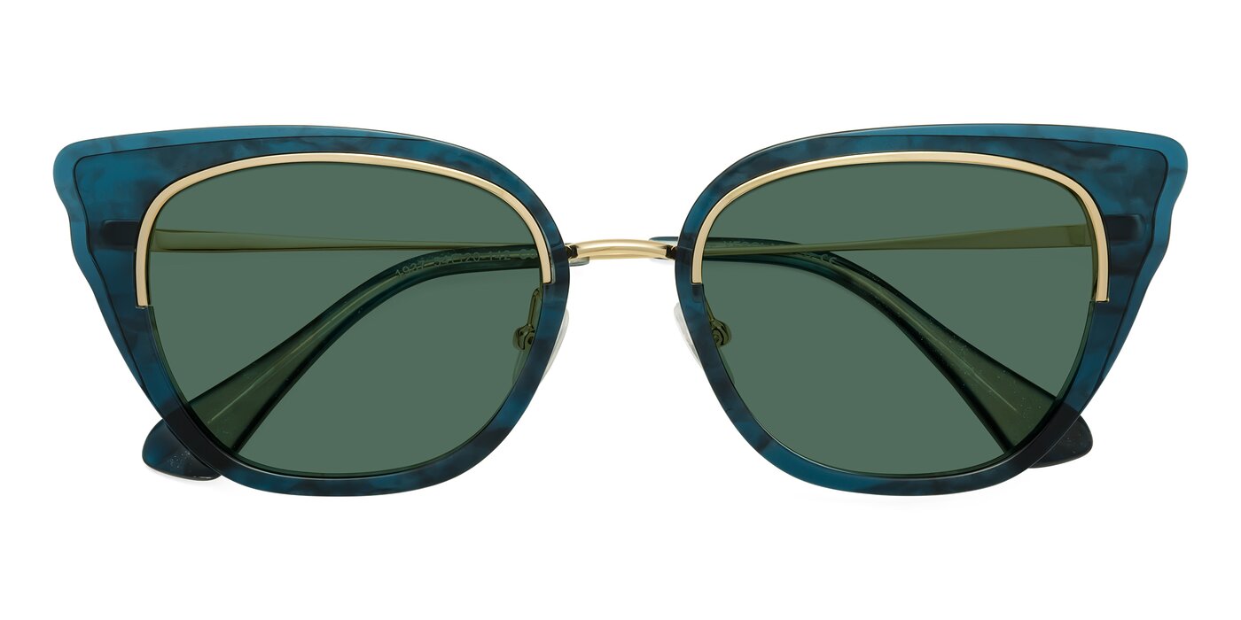 Spire - Teal / Gold Polarized Sunglasses