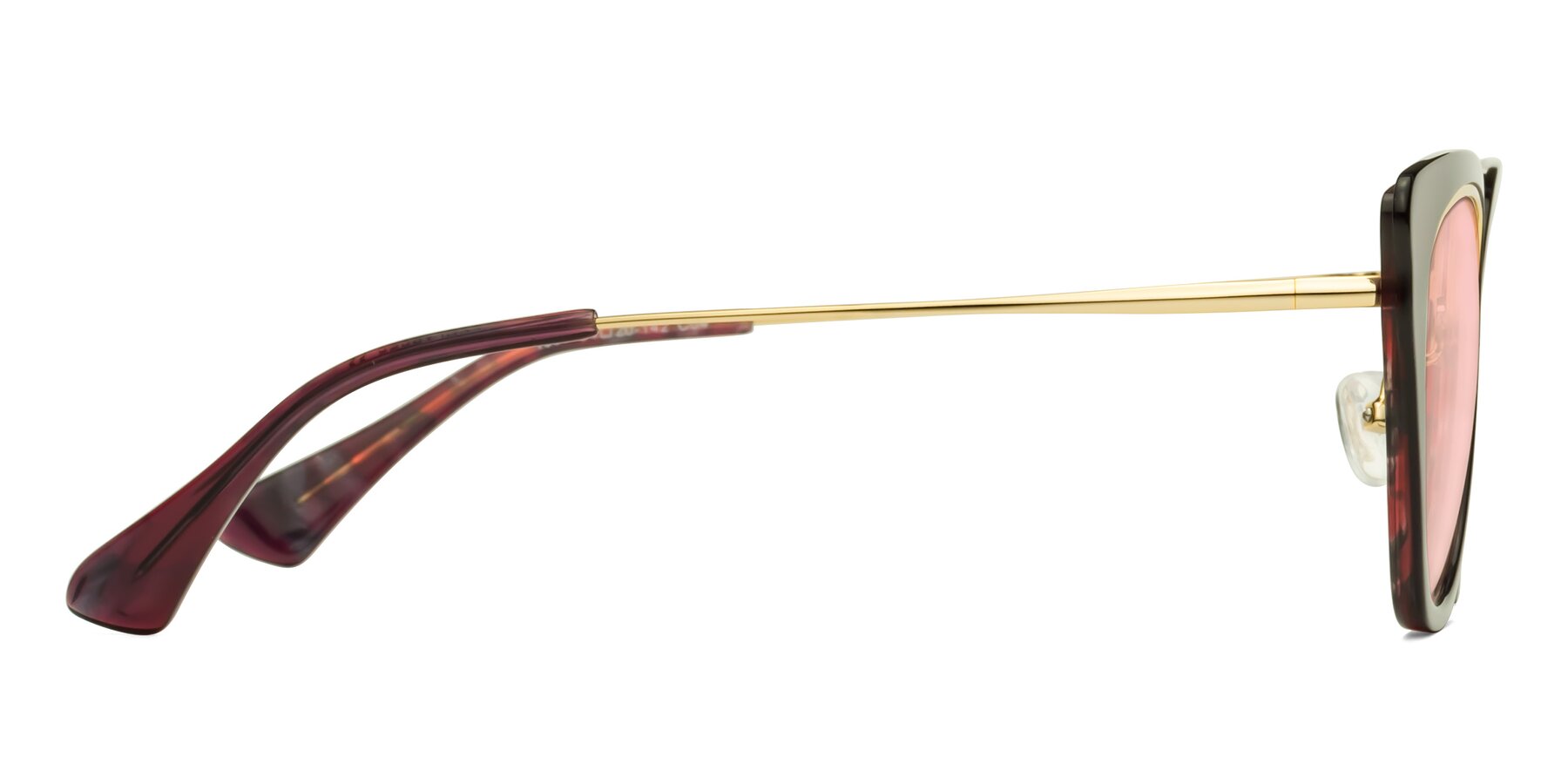 Side of Spire in Dark Voilet-Gold with Light Garnet Tinted Lenses