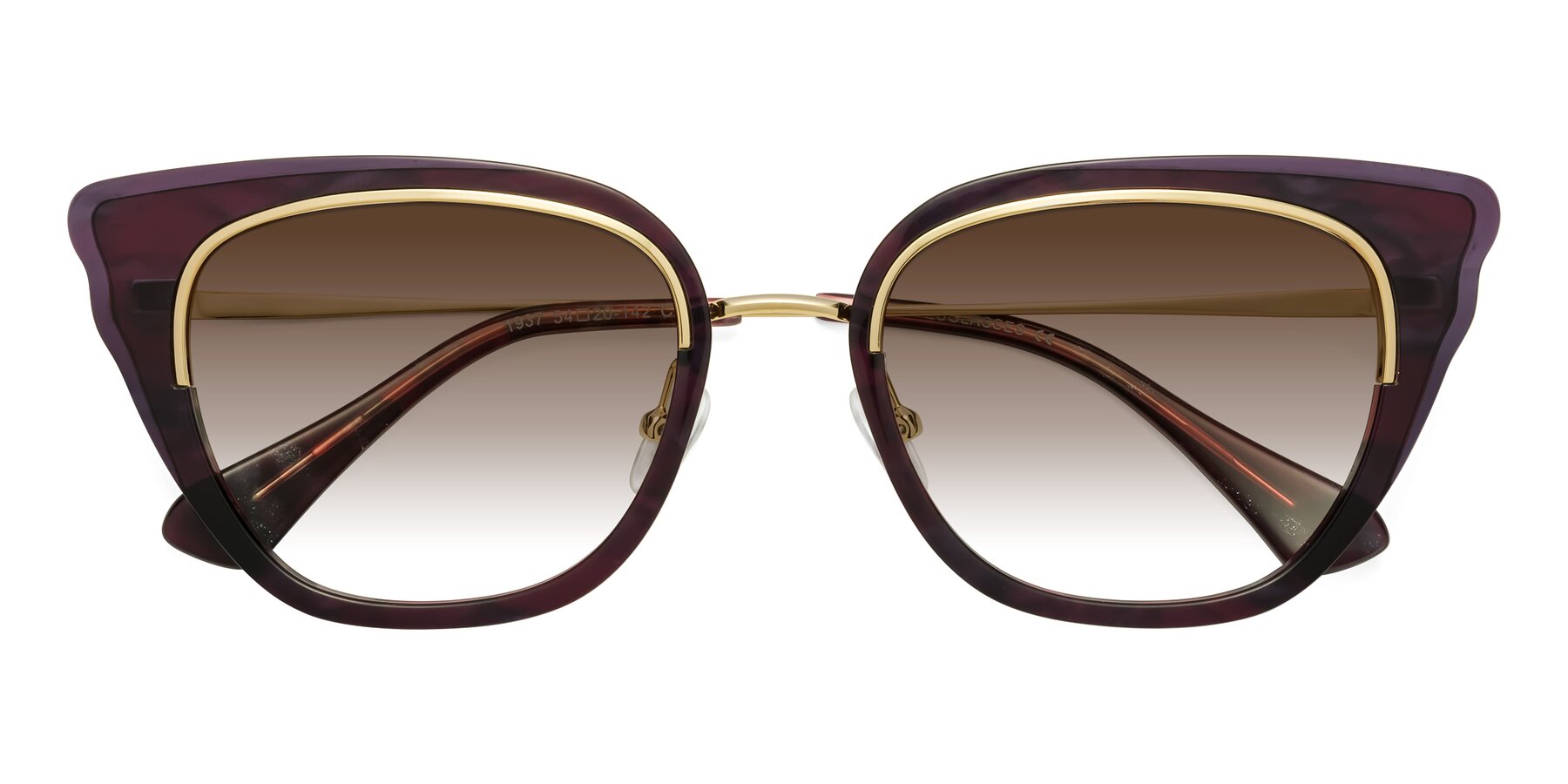 Folded Front of Spire in Dark Voilet-Gold with Brown Gradient Lenses