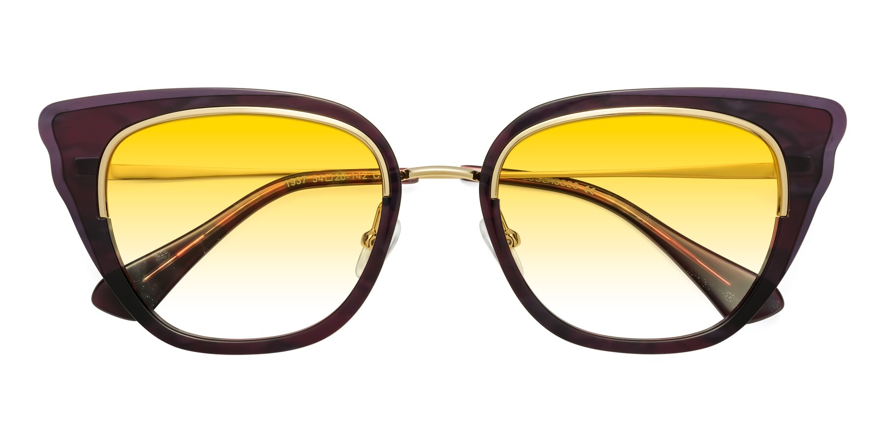 Folded Front of Spire in Dark Voilet-Gold with Yellow Gradient Lenses