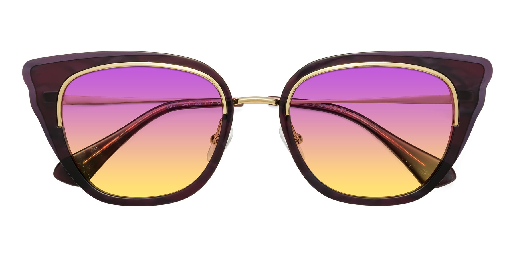 Folded Front of Spire in Dark Voilet-Gold with Purple / Yellow Gradient Lenses