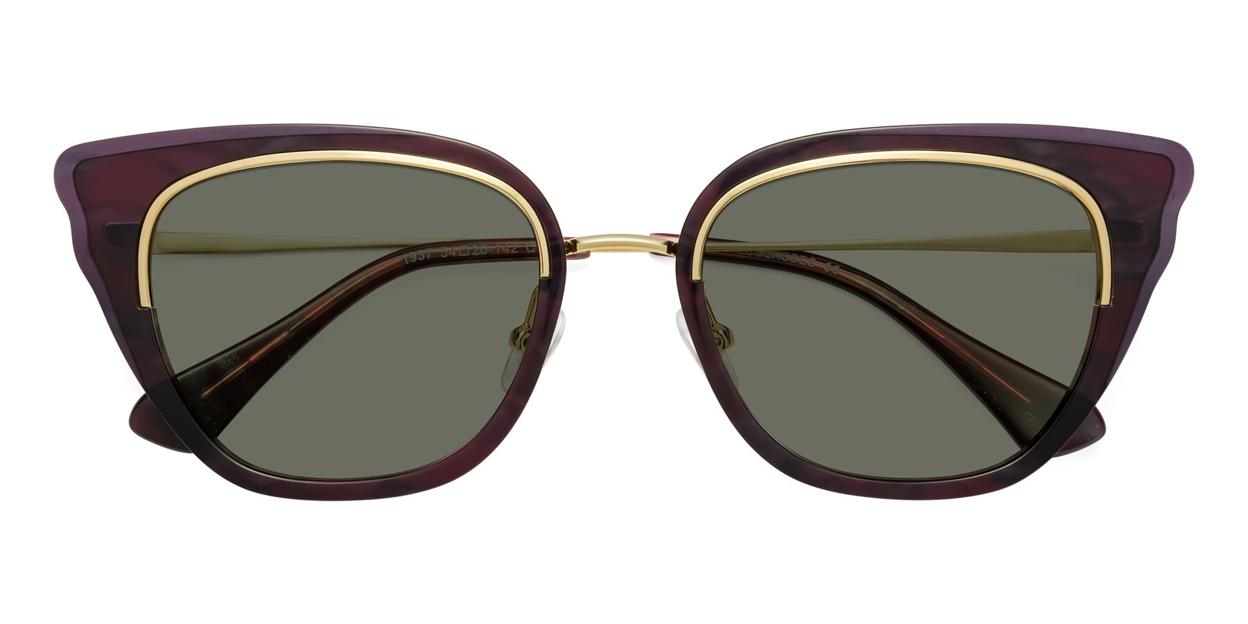 Folded Front of Spire in Dark Voilet-Gold with Gray Polarized Lenses