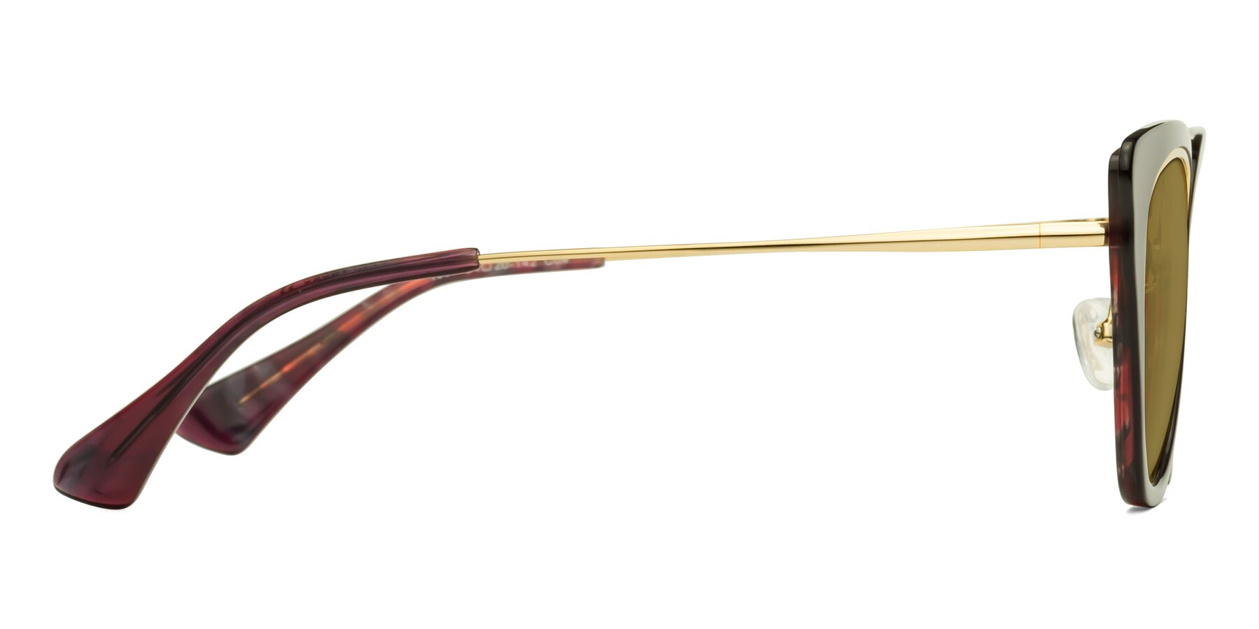 Side of Spire in Dark Voilet-Gold with Brown Polarized Lenses