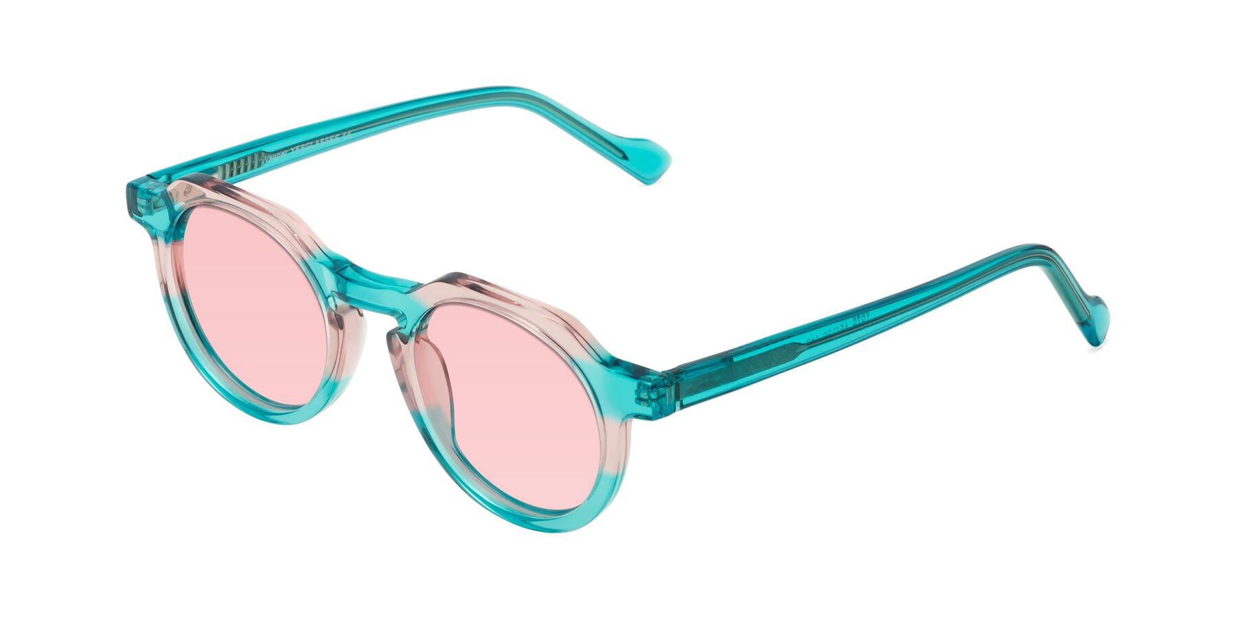 Angle of Vesper in Green-Pink with Light Garnet Tinted Lenses