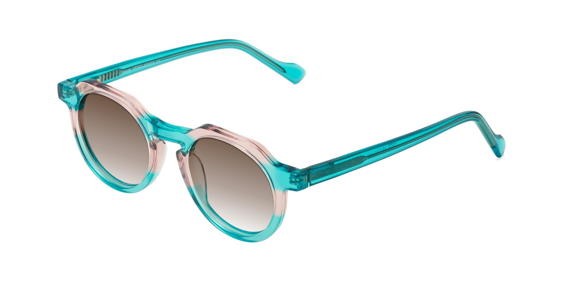 Angle of Vesper in Green-Pink with Brown Gradient Lenses