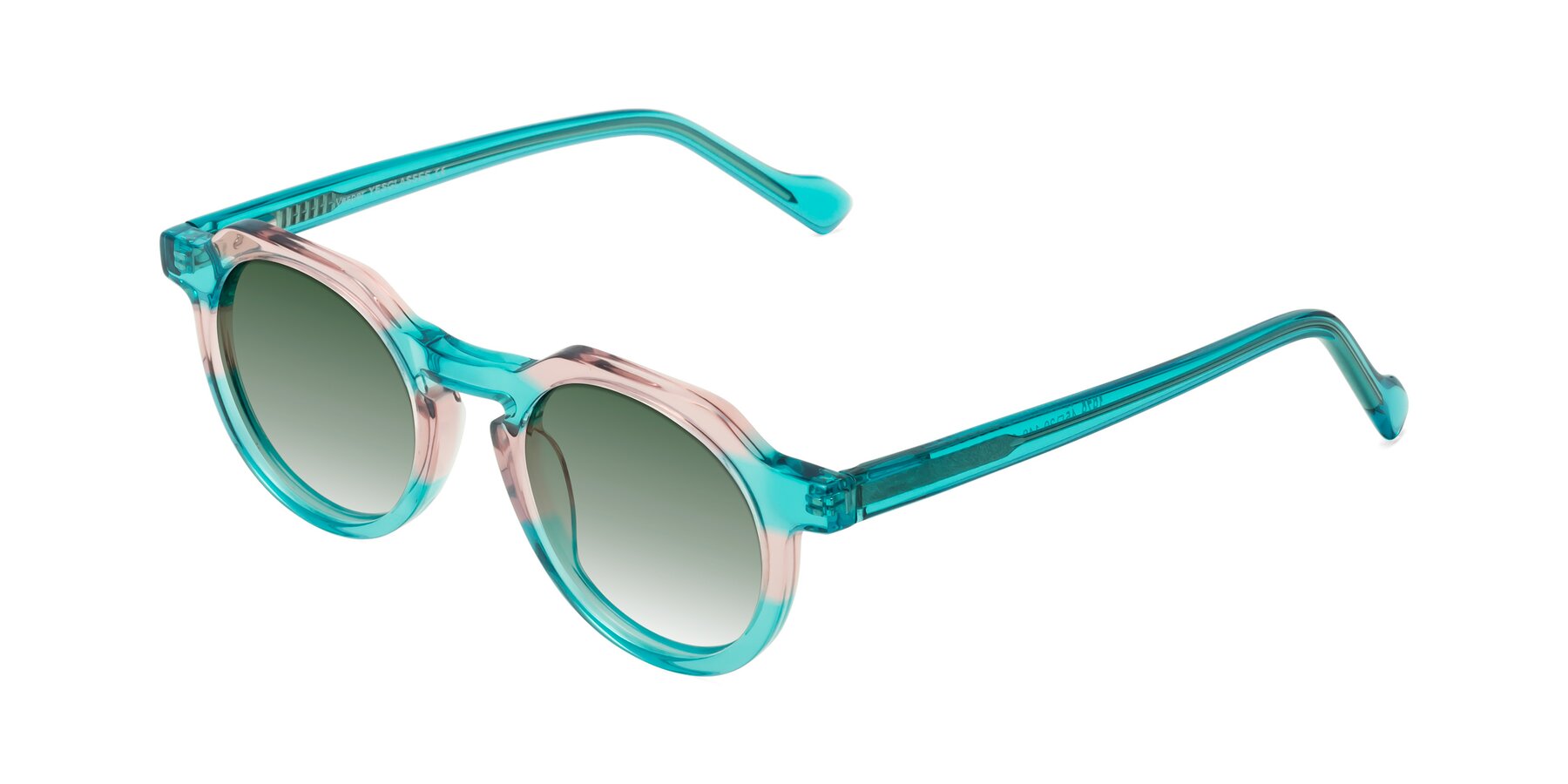 Angle of Vesper in Green-Pink with Green Gradient Lenses