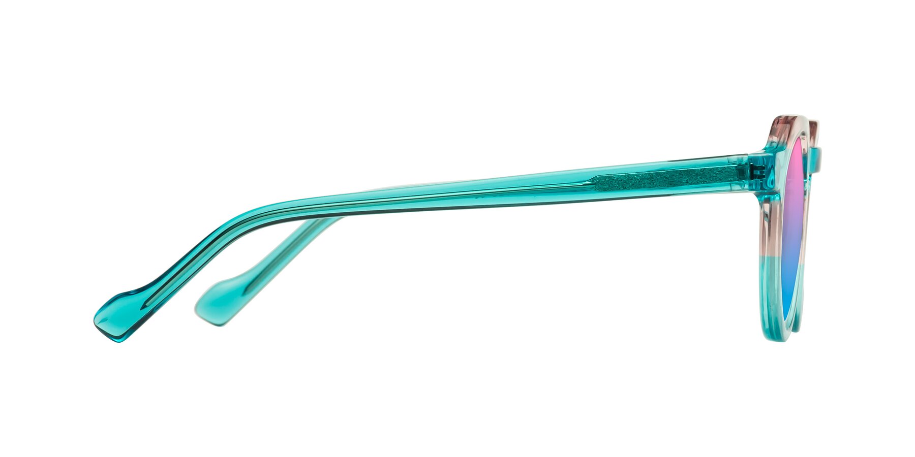 Side of Vesper in Green-Pink with Pink / Blue Gradient Lenses