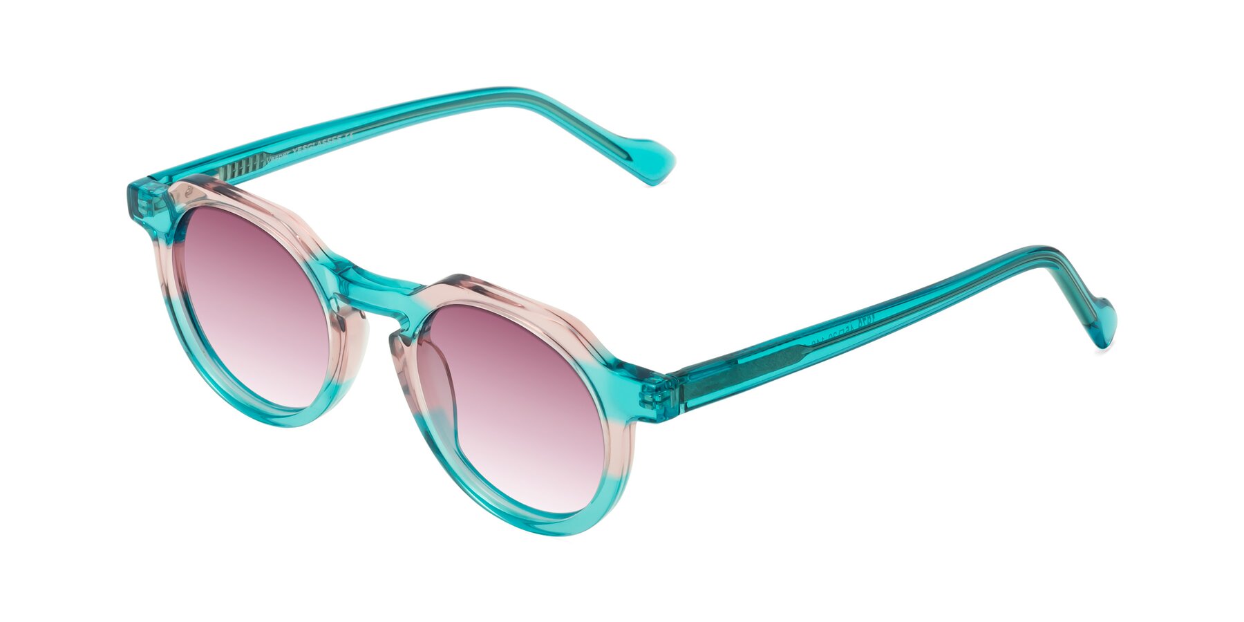 Angle of Vesper in Green-Pink with Wine Gradient Lenses