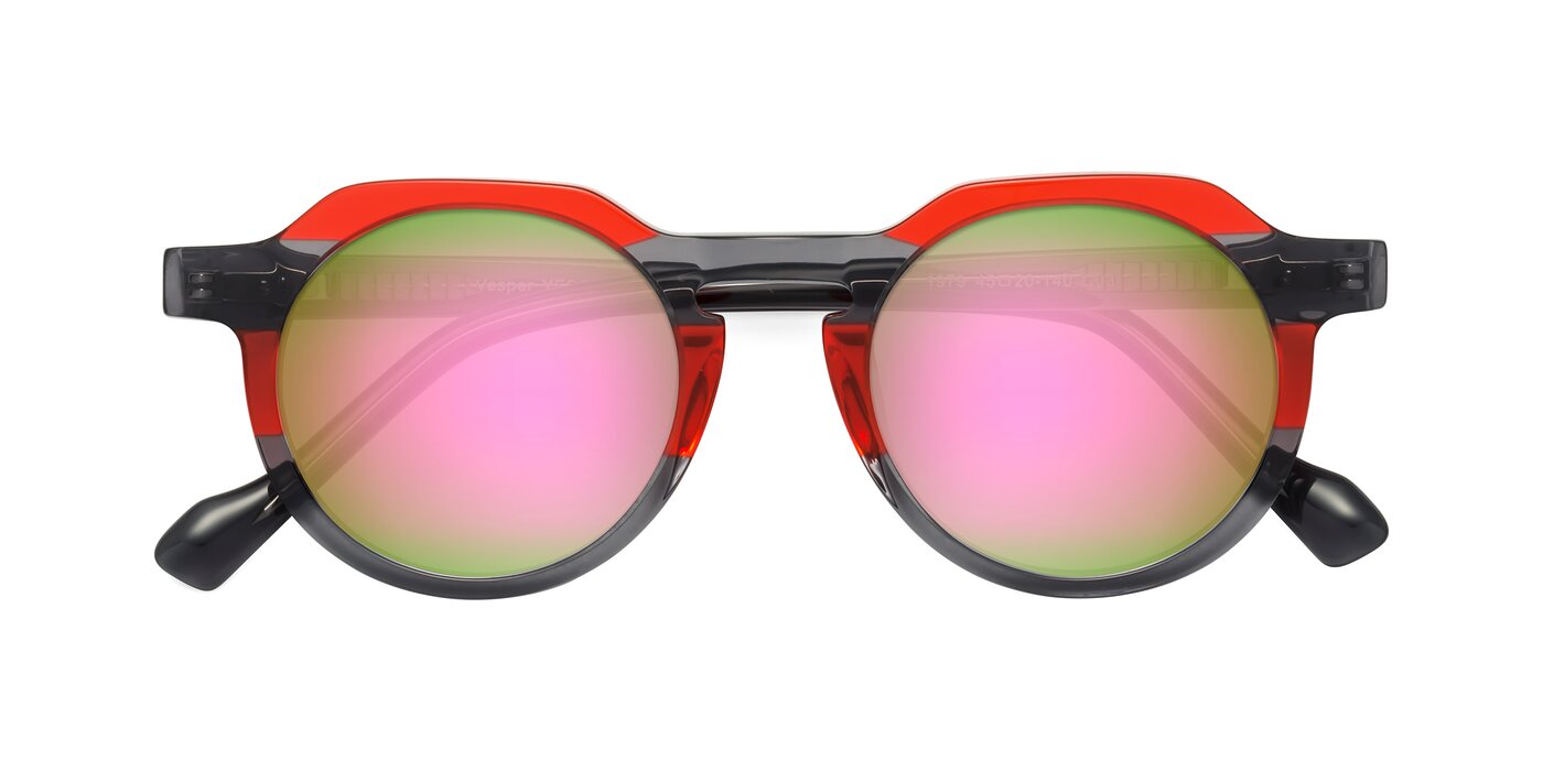 Vesper - Red/Gray Flash Mirrored Sunglasses