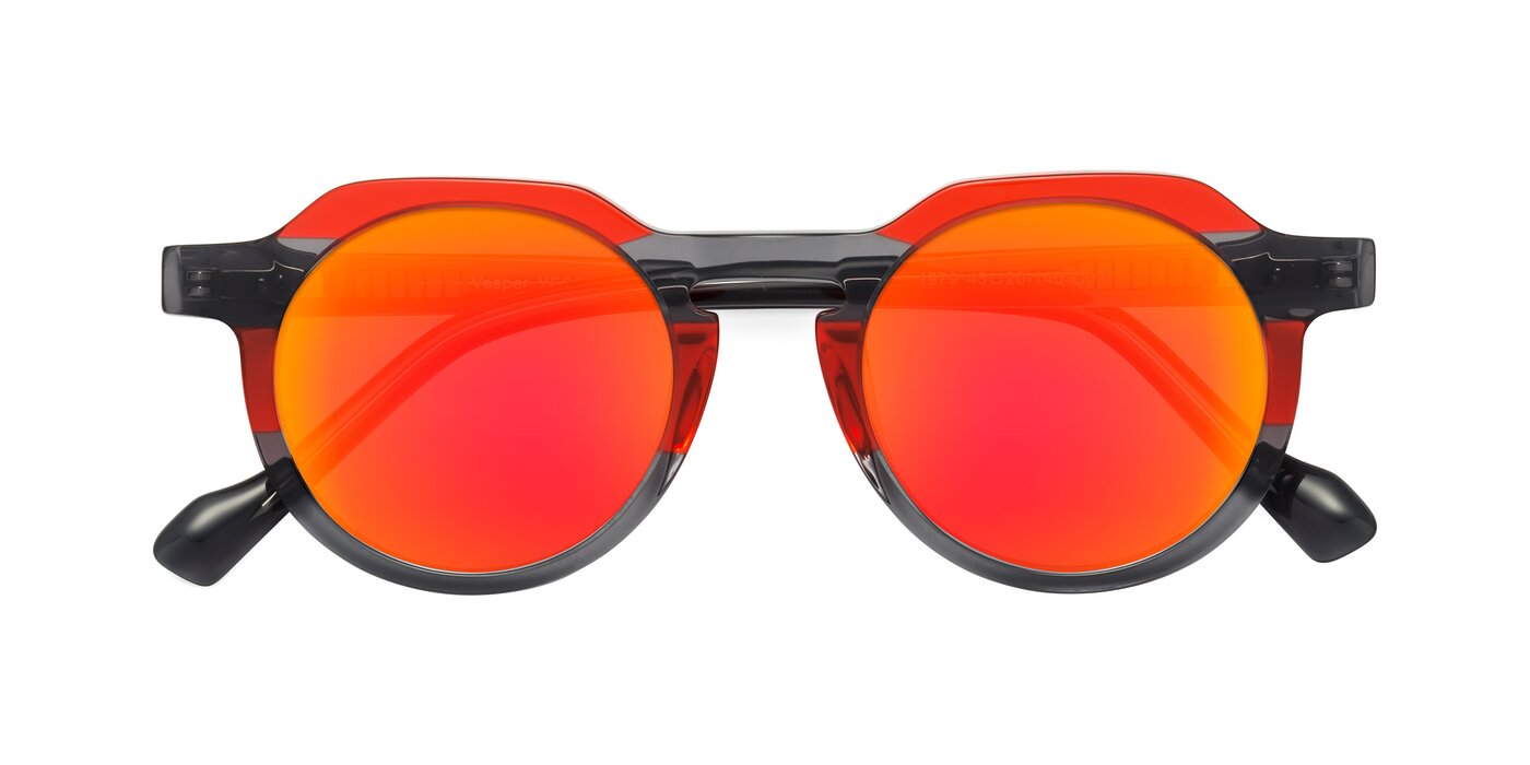 Vesper - Red/Gray Flash Mirrored Sunglasses