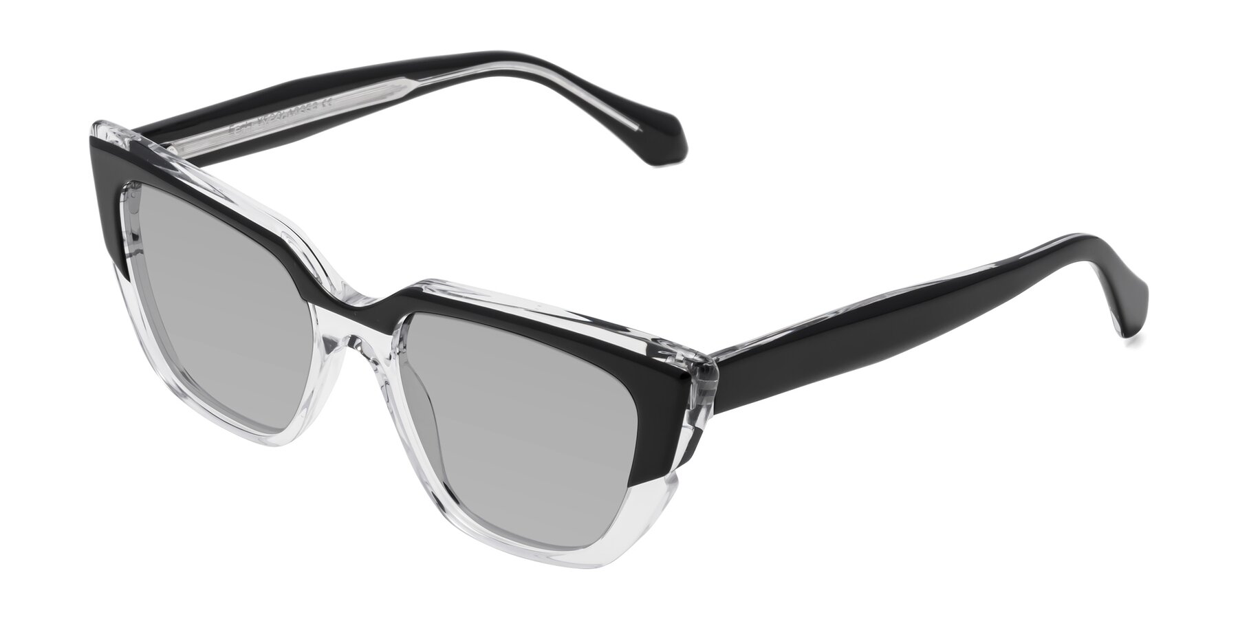 Angle of Eagle in Black-Clear with Light Gray Tinted Lenses