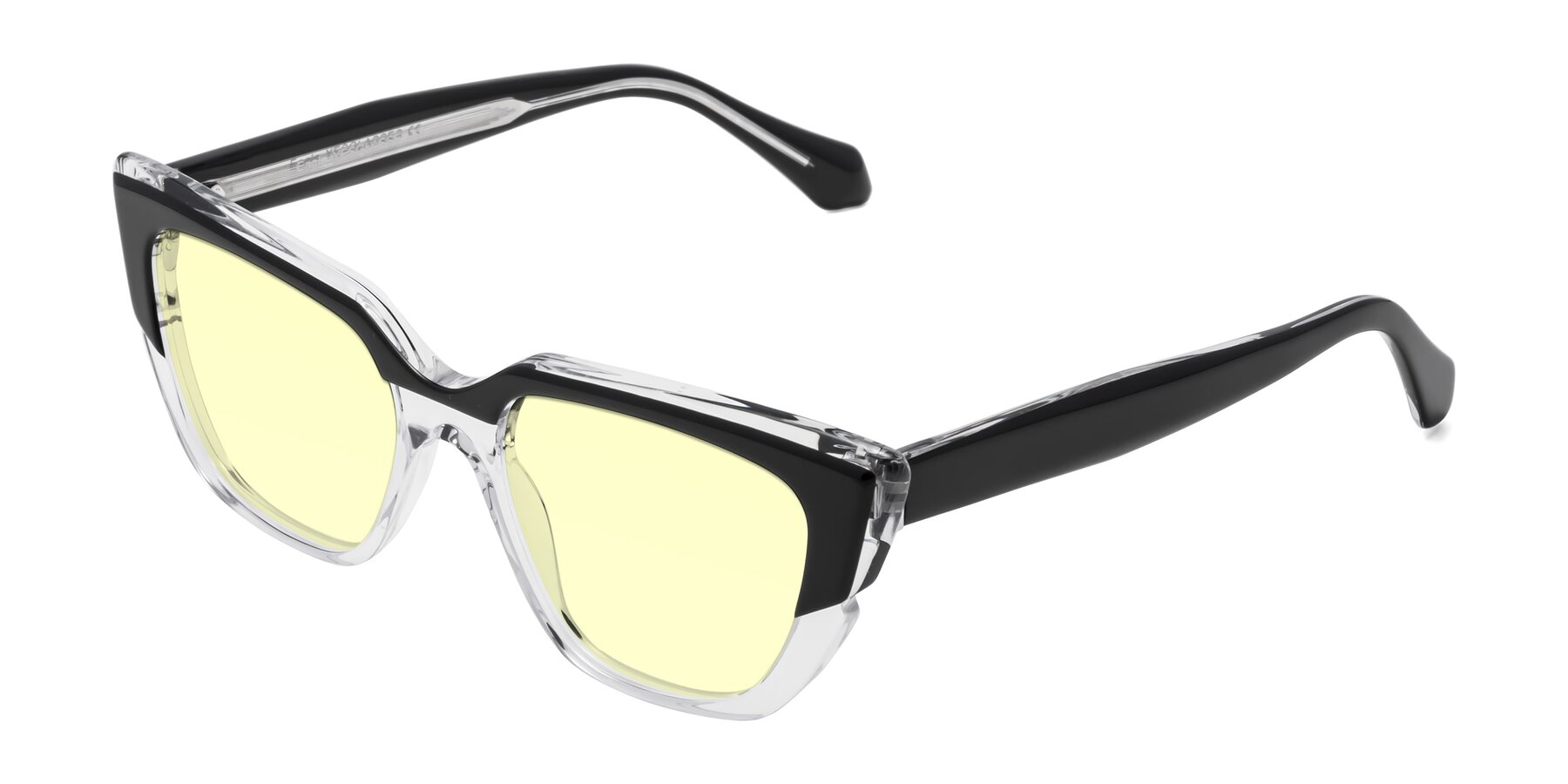 Angle of Eagle in Black-Clear with Light Yellow Tinted Lenses