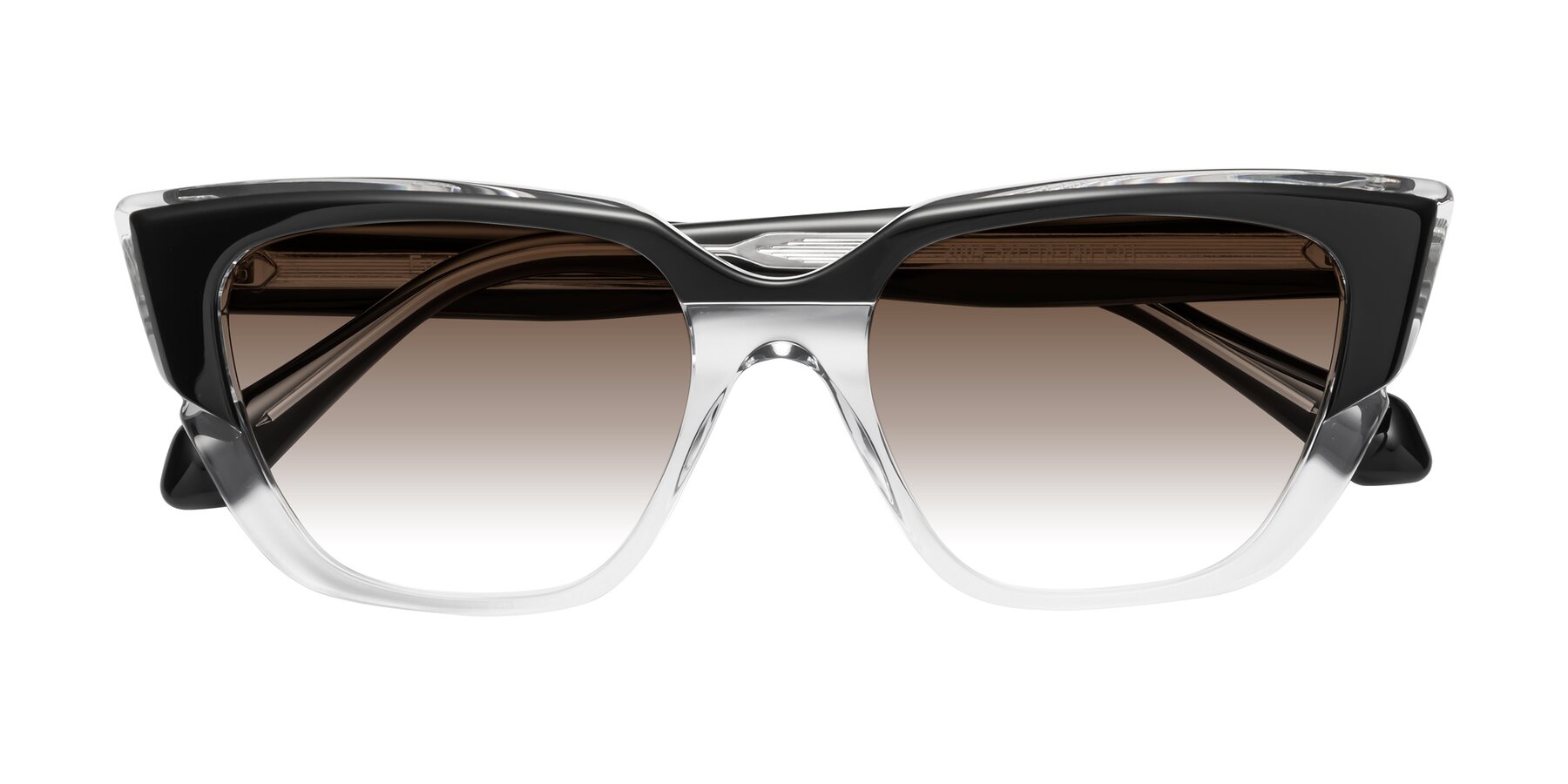 Folded Front of Eagle in Black-Clear with Brown Gradient Lenses
