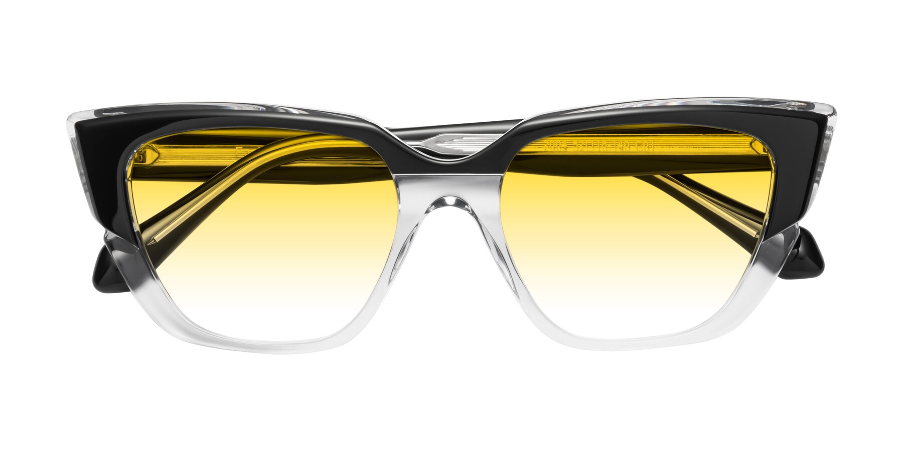 Folded Front of Eagle in Black-Clear with Yellow Gradient Lenses