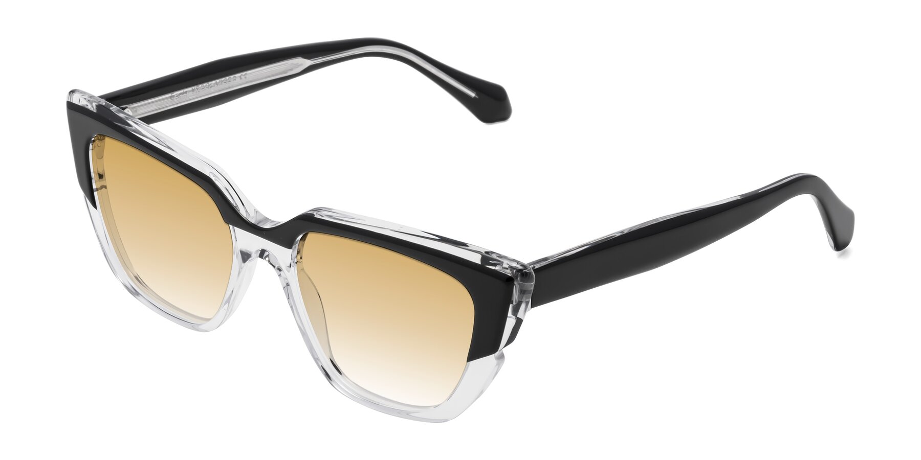 Angle of Eagle in Black-Clear with Champagne Gradient Lenses