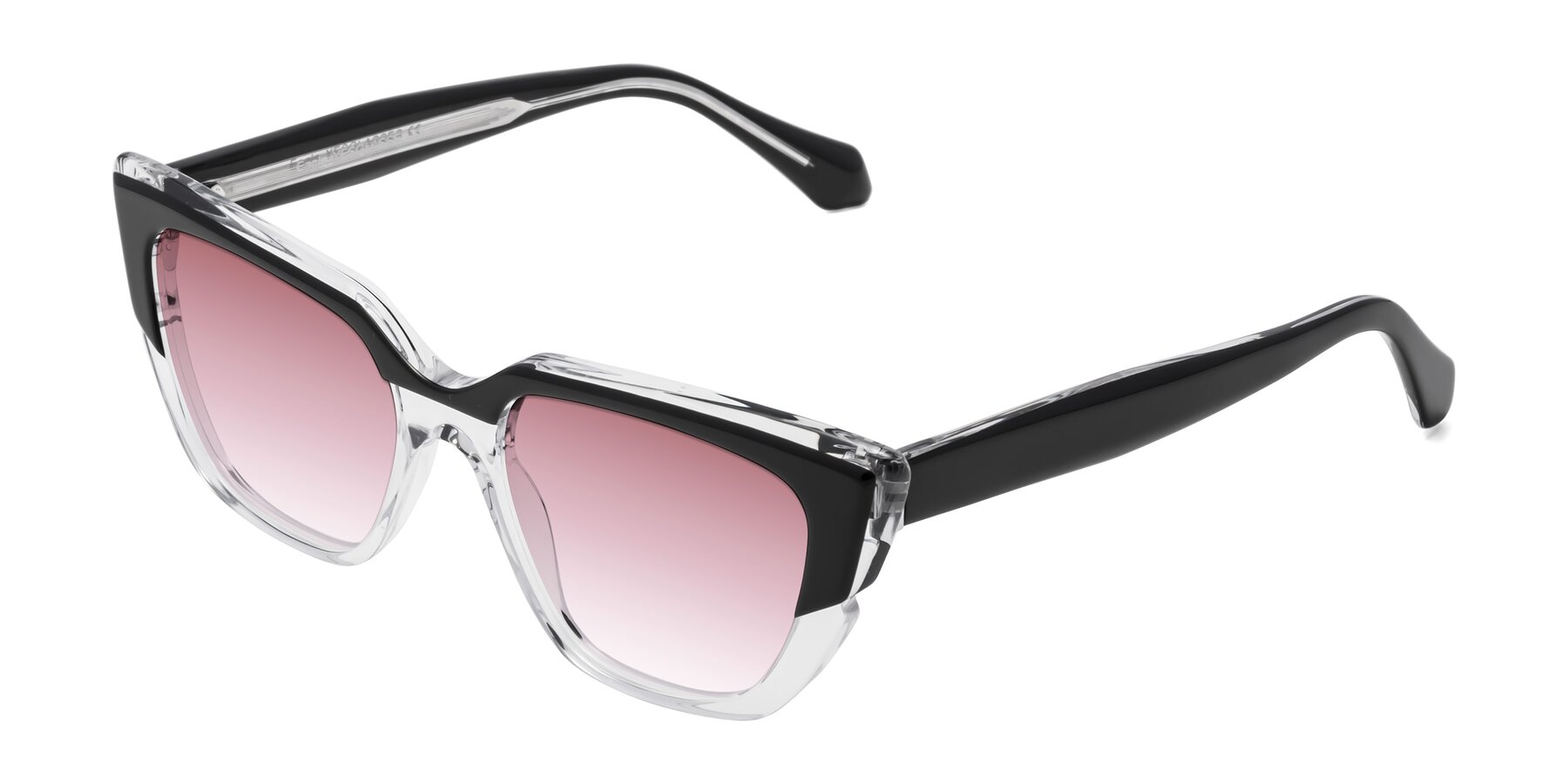 Angle of Eagle in Black-Clear with Garnet Gradient Lenses