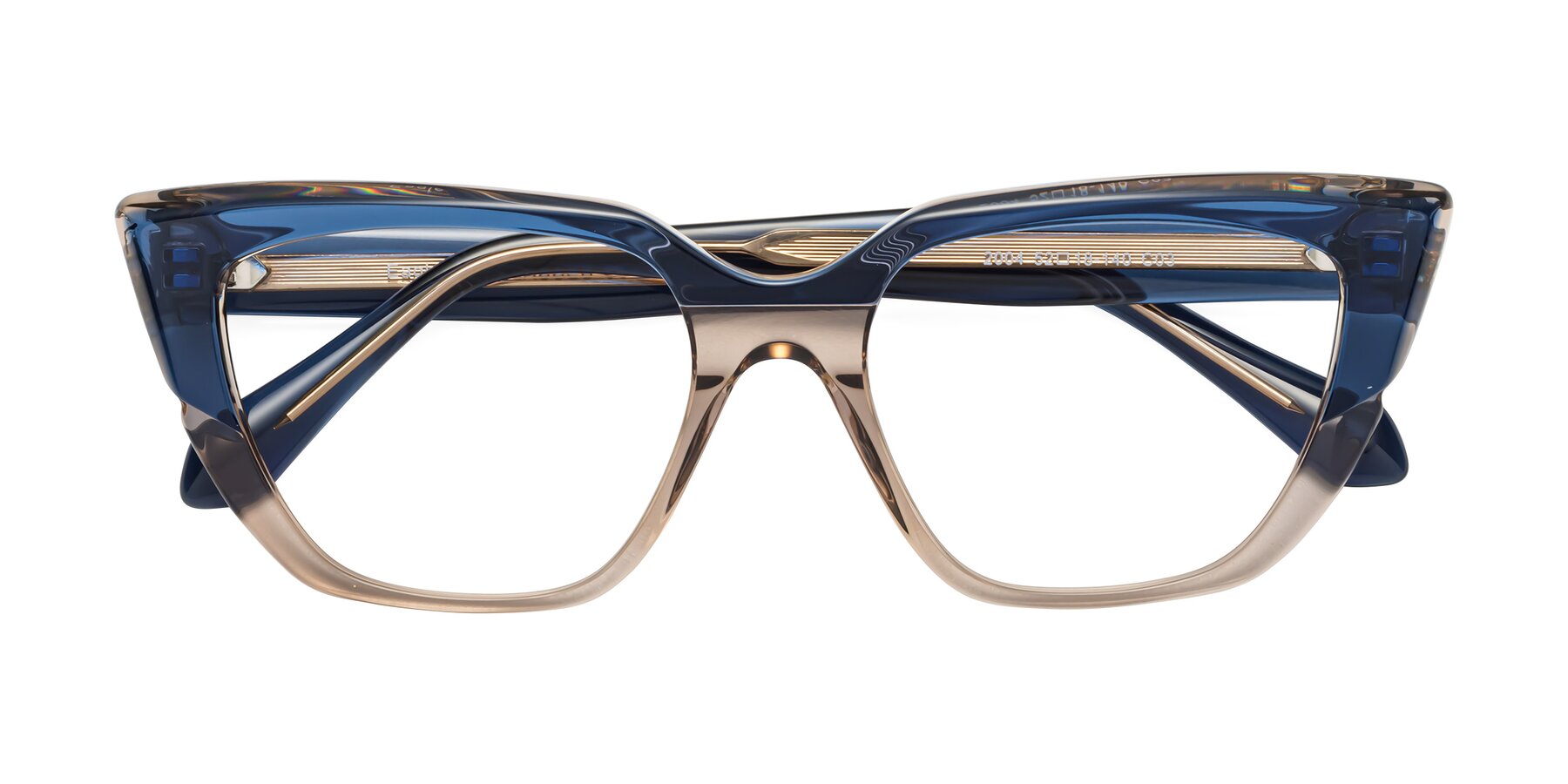Folded Front of Eagle in Blue-Beige with Clear Blue Light Blocking Lenses