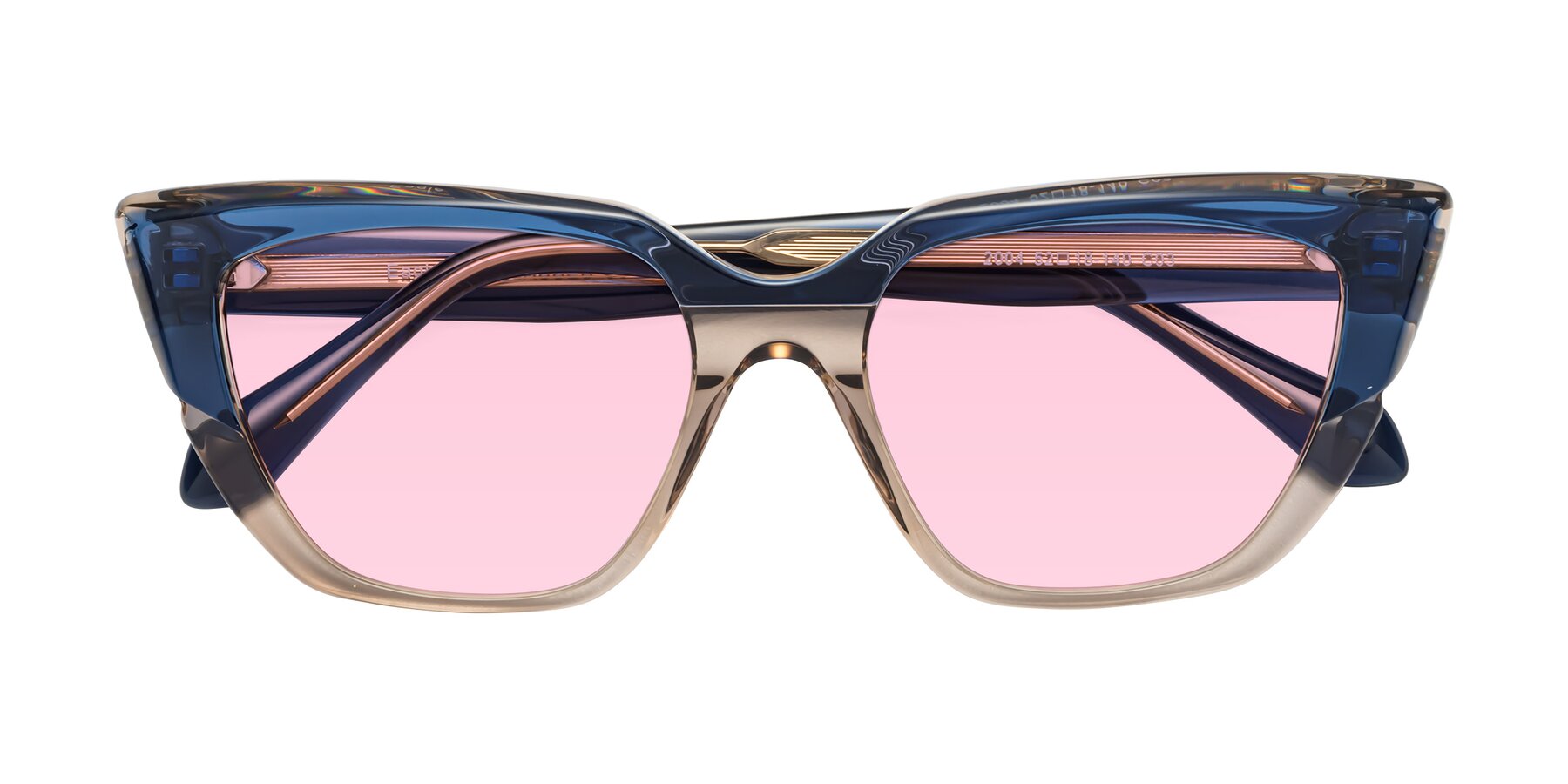 Folded Front of Eagle in Blue-Beige with Light Pink Tinted Lenses