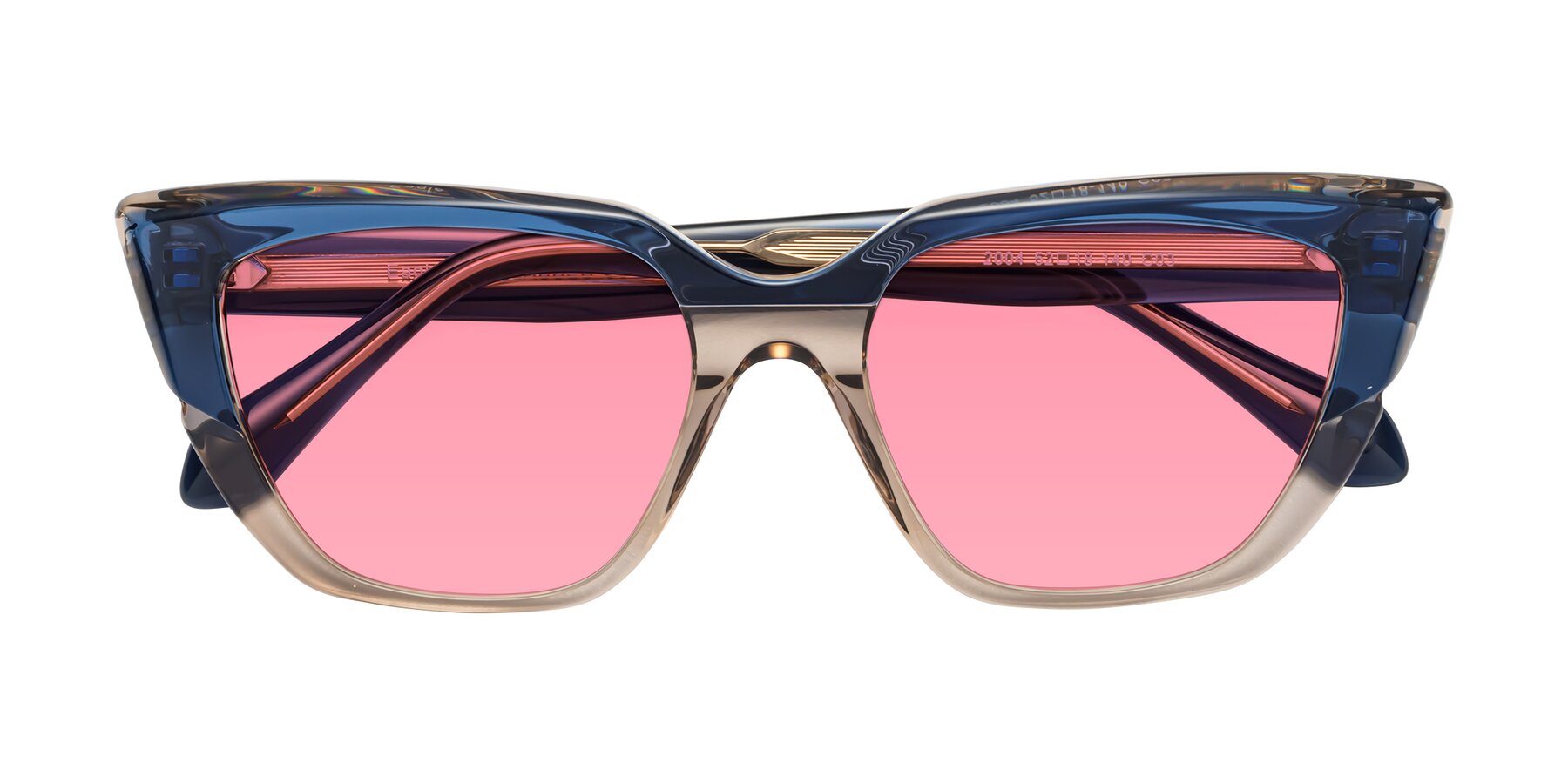 Folded Front of Eagle in Blue-Beige with Pink Tinted Lenses