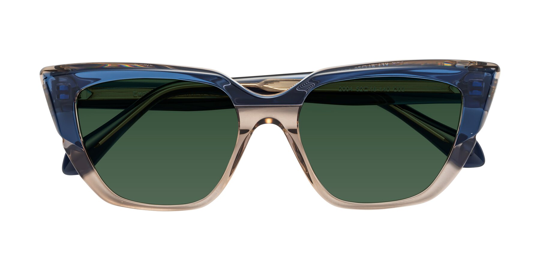 Folded Front of Eagle in Blue-Beige with Green Tinted Lenses