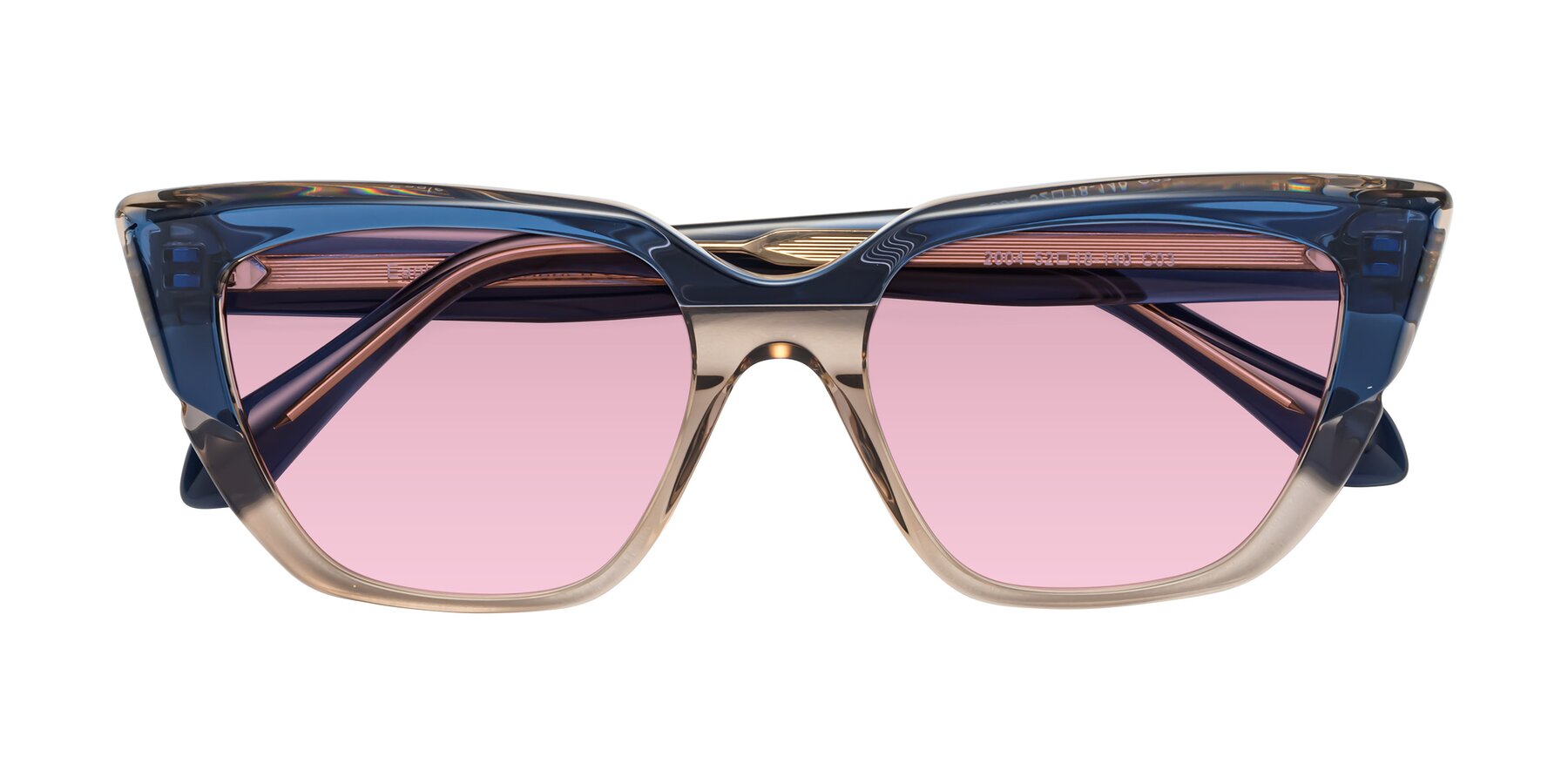 Folded Front of Eagle in Blue-Beige with Light Wine Tinted Lenses