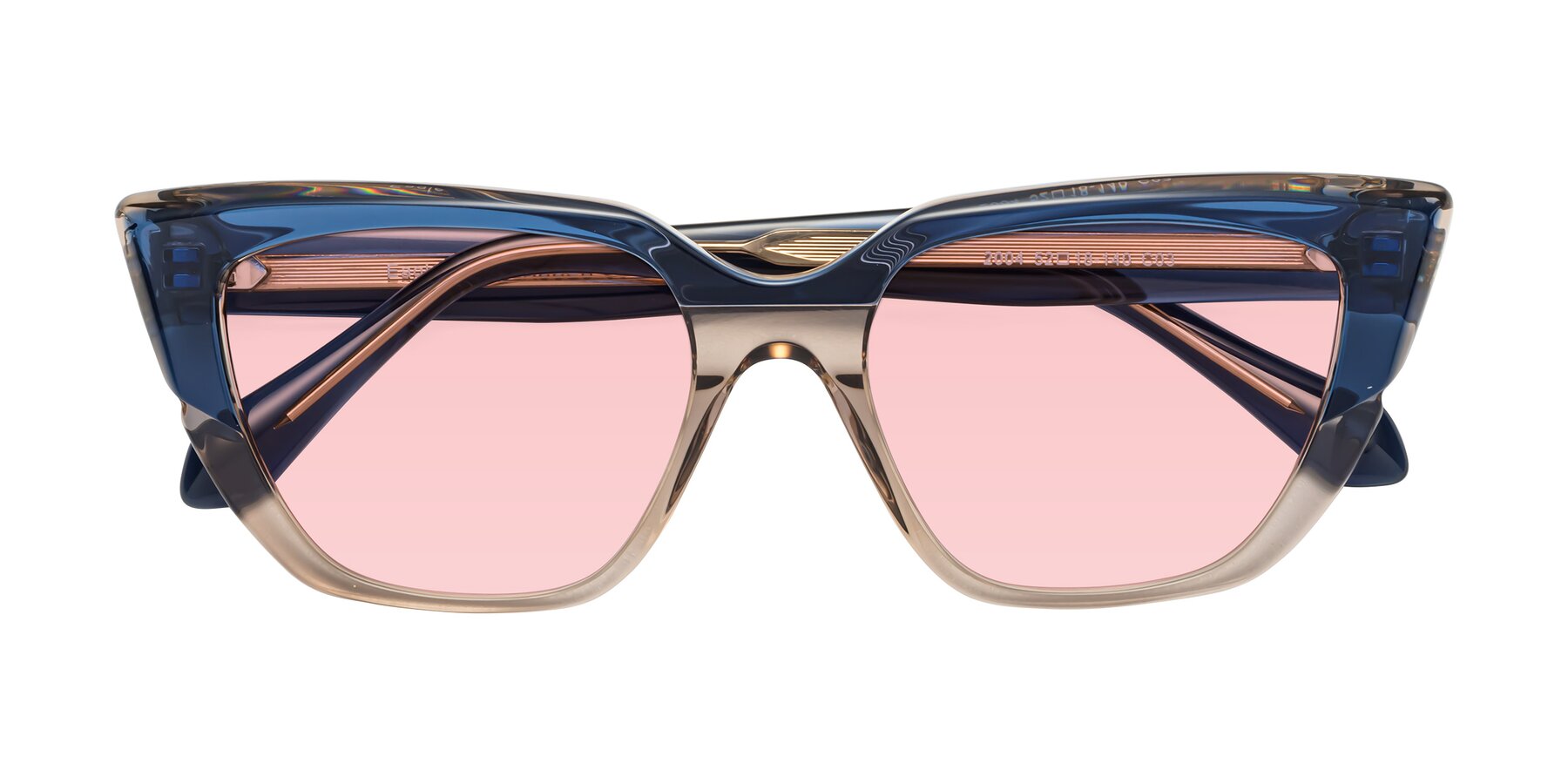 Folded Front of Eagle in Blue-Beige with Light Garnet Tinted Lenses