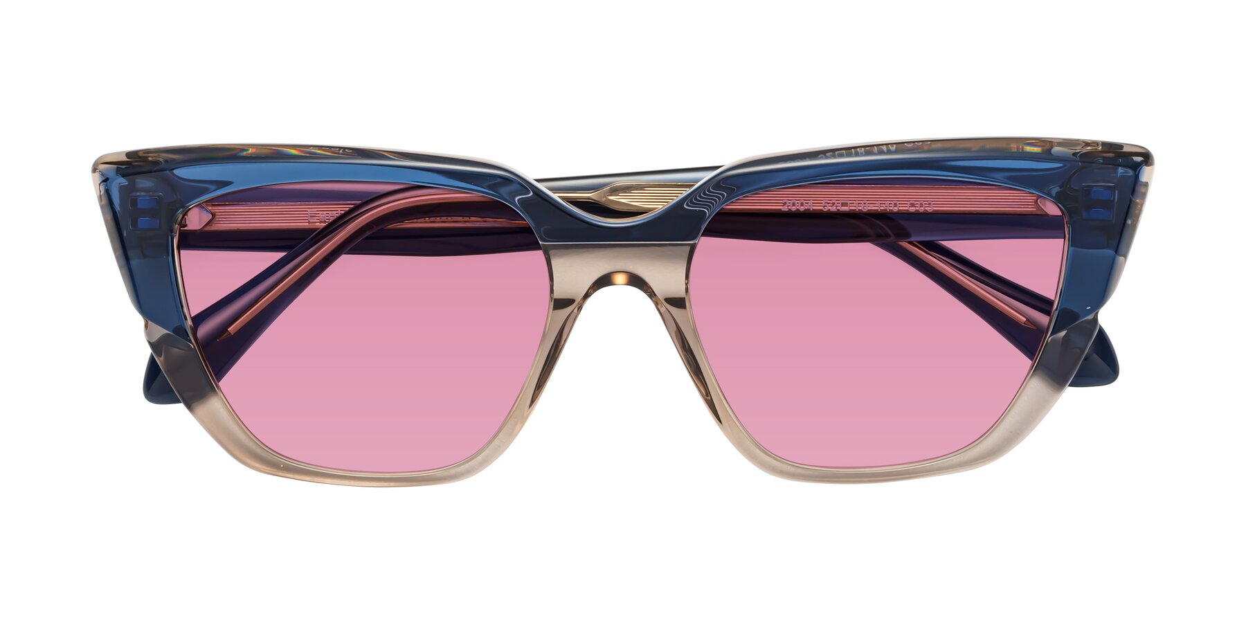 Folded Front of Eagle in Blue-Beige with Medium Wine Tinted Lenses