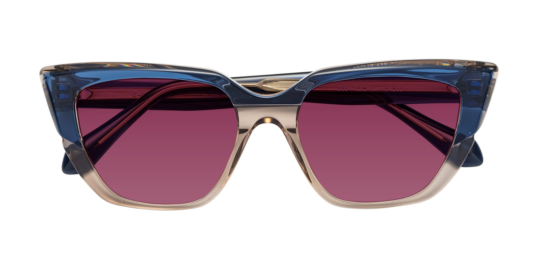 Folded Front of Eagle in Blue-Beige with Wine Tinted Lenses