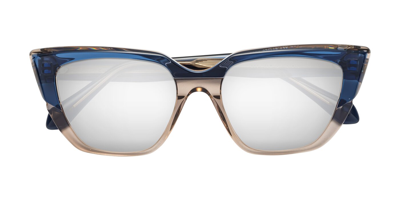Eagle - Blue / Beige Flash Mirrored Sunglasses
