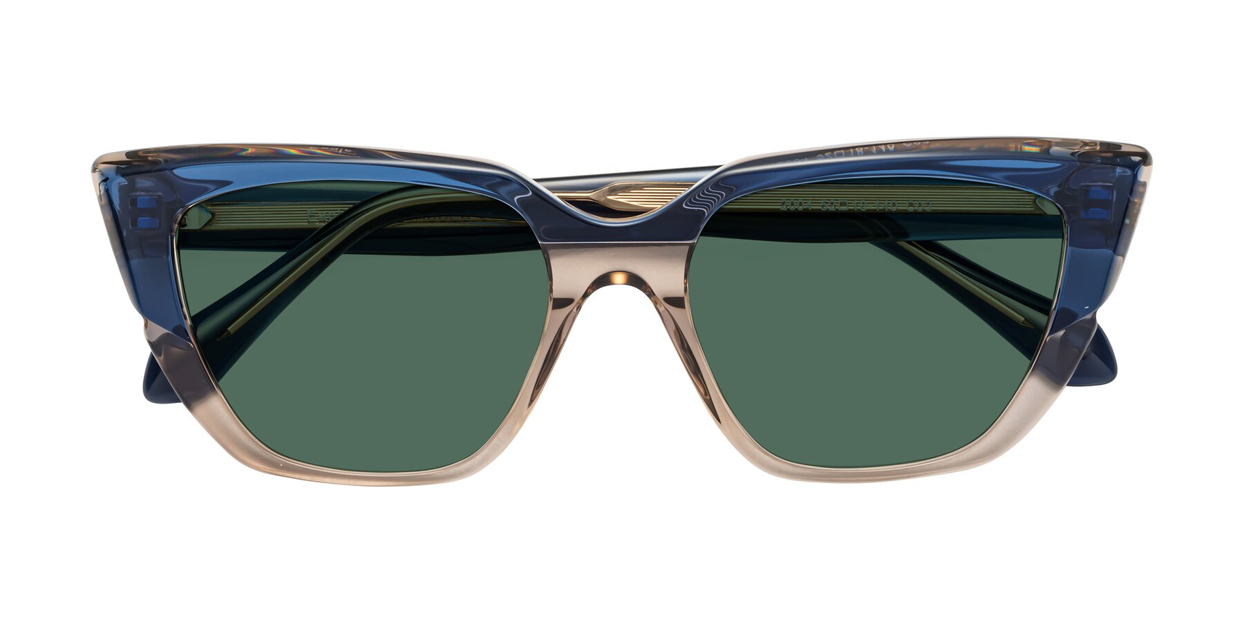 Folded Front of Eagle in Blue-Beige with Green Polarized Lenses