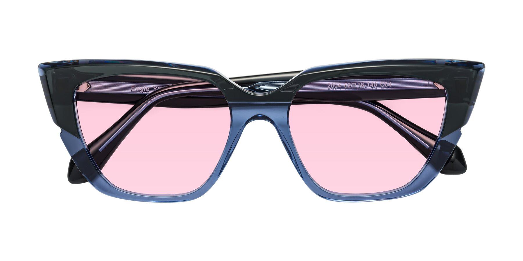 Folded Front of Eagle in Dark Green-Blue with Light Pink Tinted Lenses