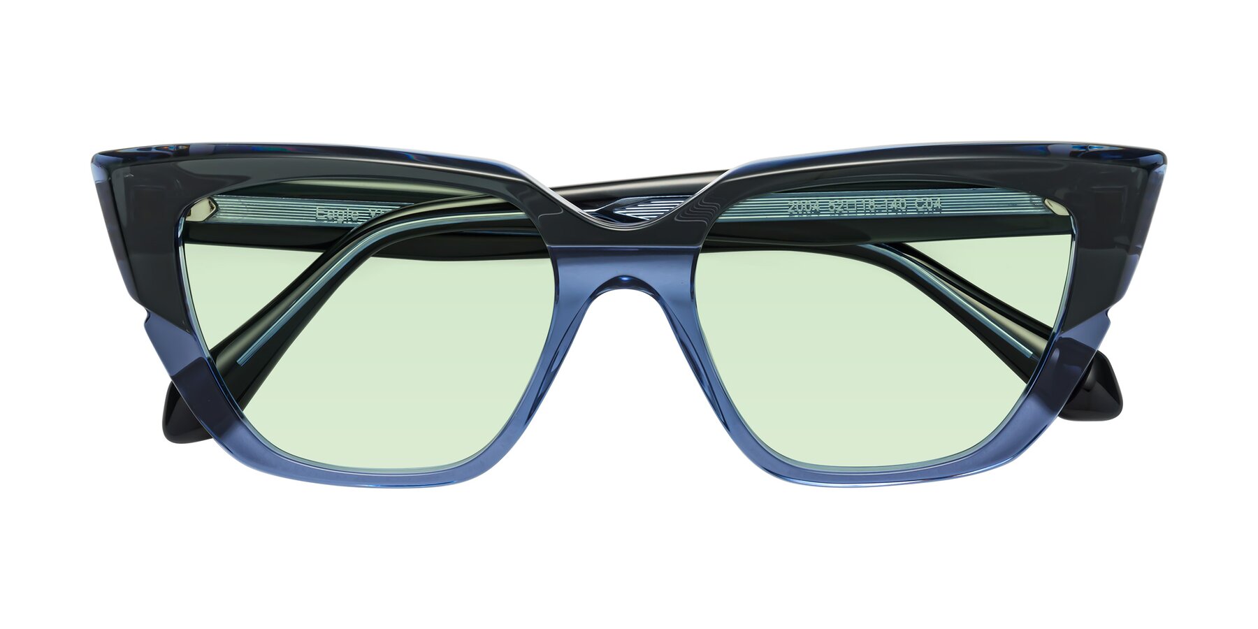 Folded Front of Eagle in Dark Green-Blue with Light Green Tinted Lenses