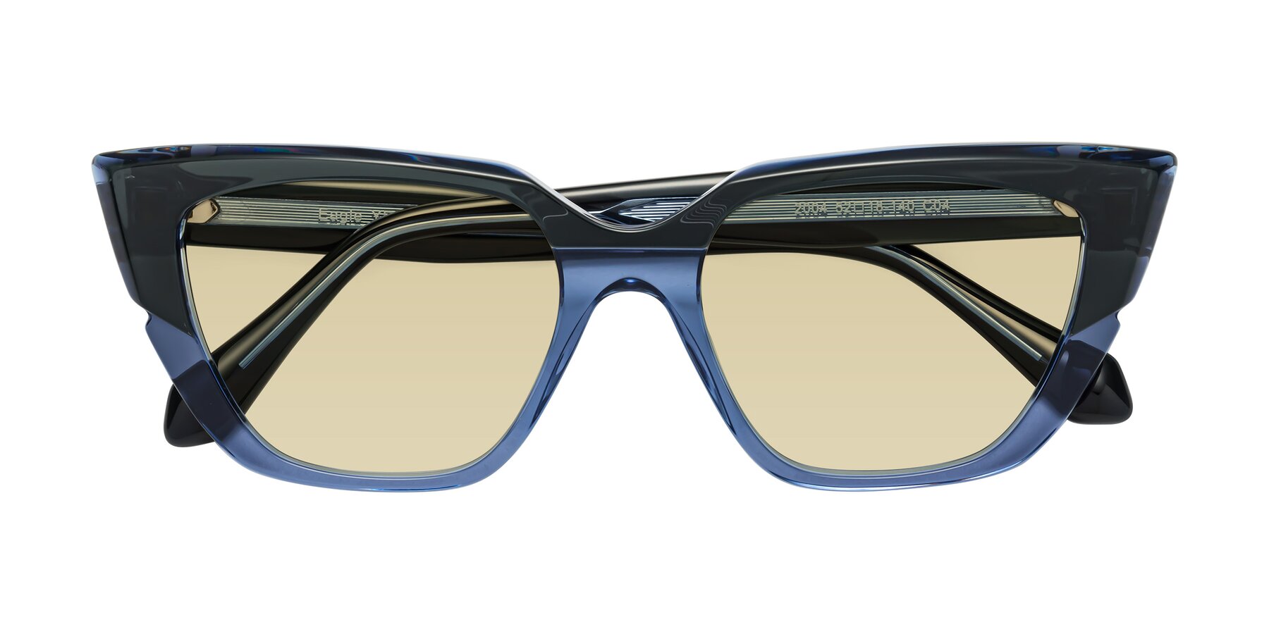 Folded Front of Eagle in Dark Green-Blue with Light Champagne Tinted Lenses