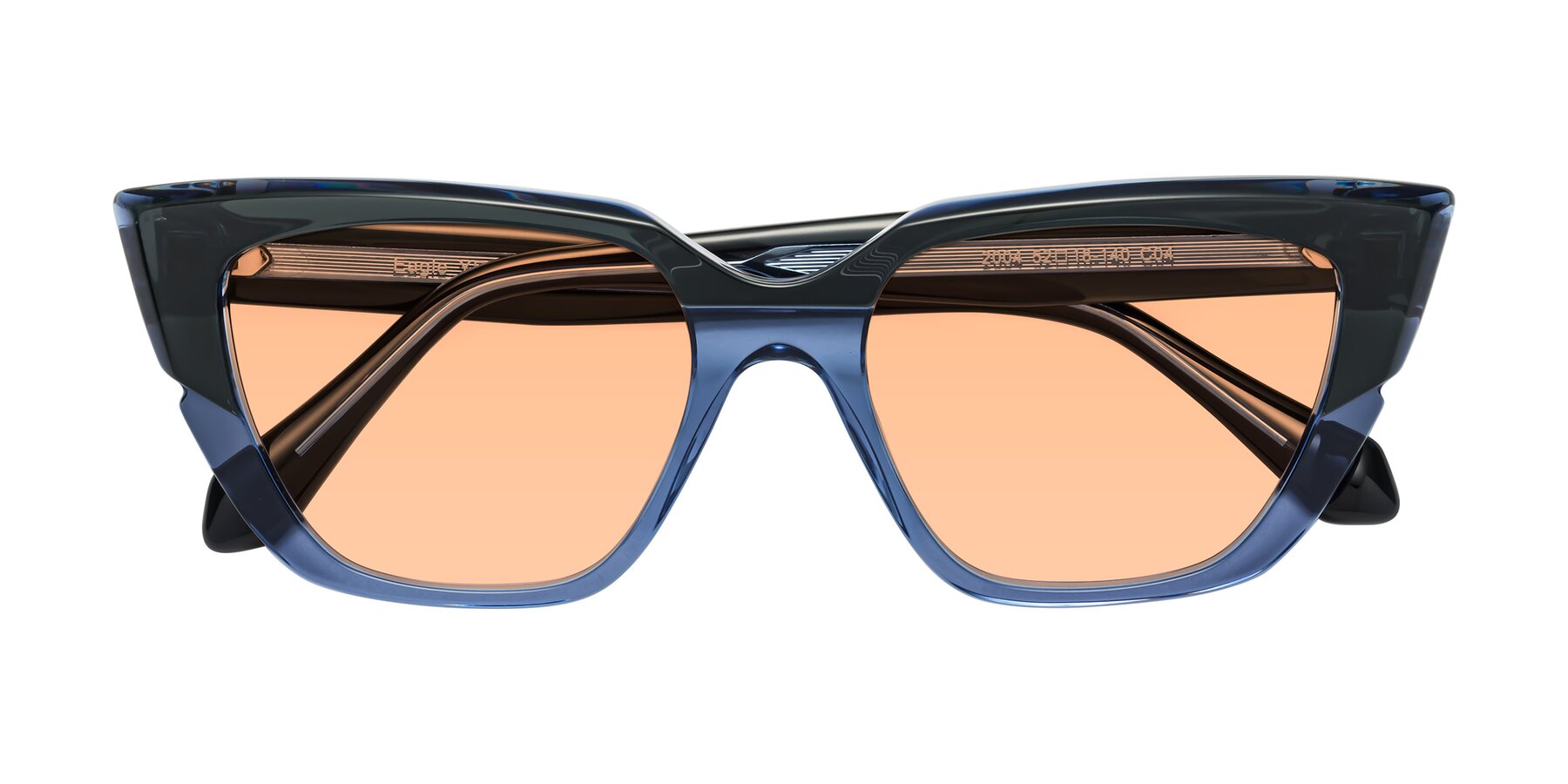 Folded Front of Eagle in Dark Green-Blue with Light Orange Tinted Lenses