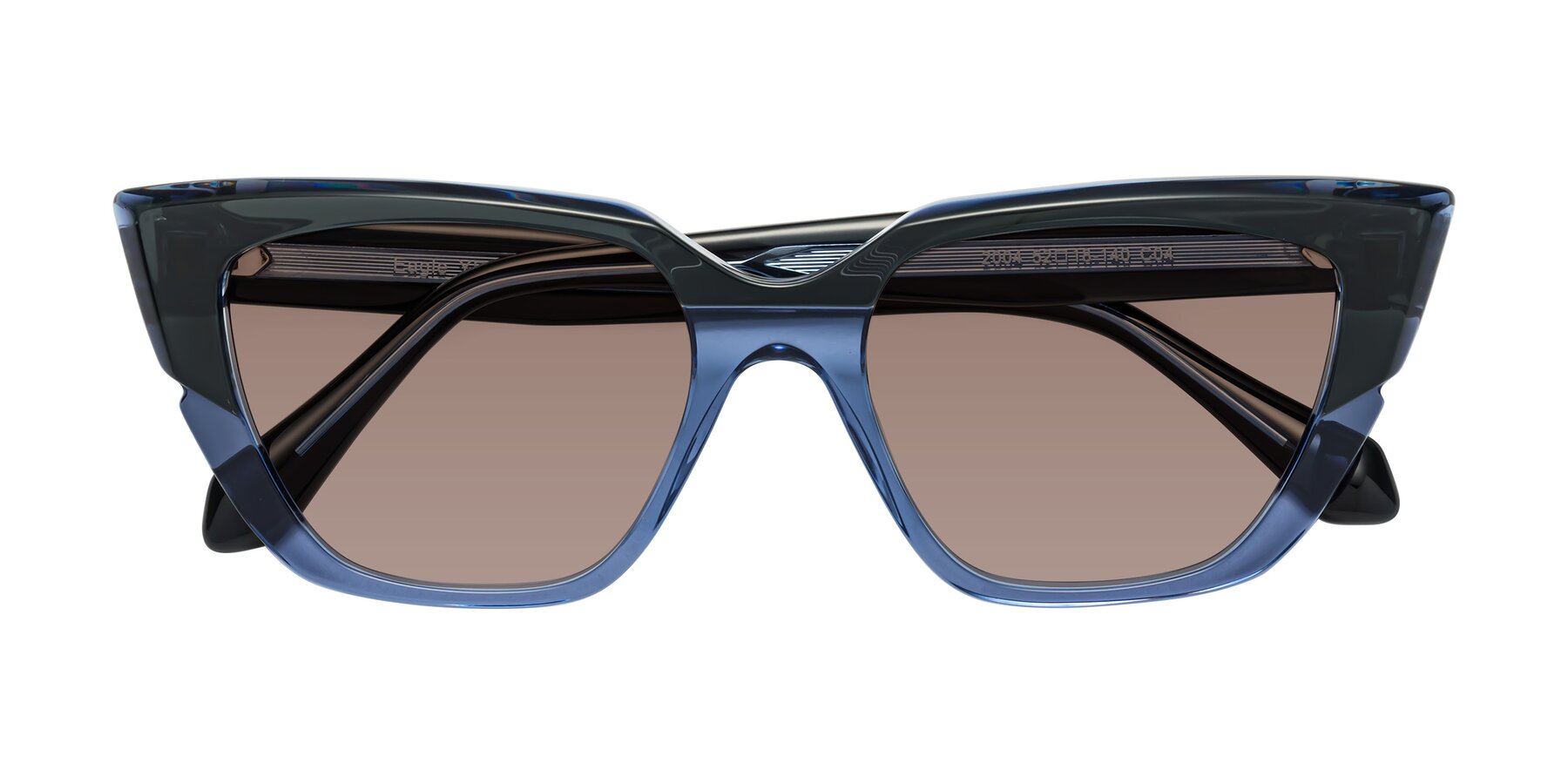 Folded Front of Eagle in Dark Green-Blue with Medium Brown Tinted Lenses