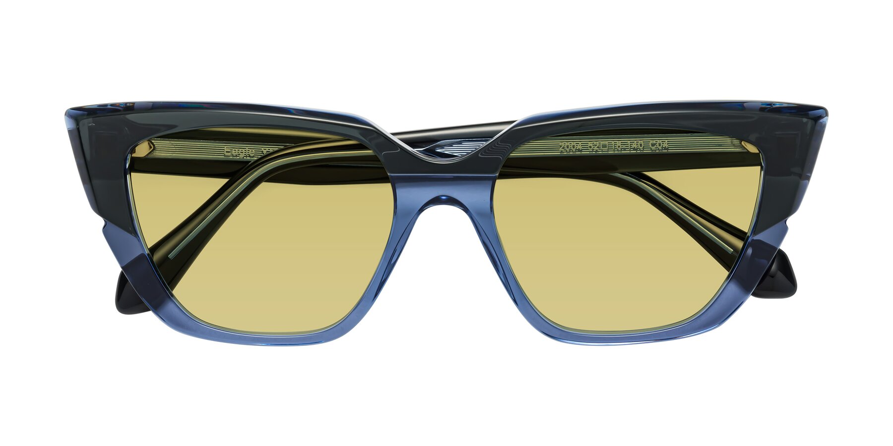 Folded Front of Eagle in Dark Green-Blue with Medium Champagne Tinted Lenses